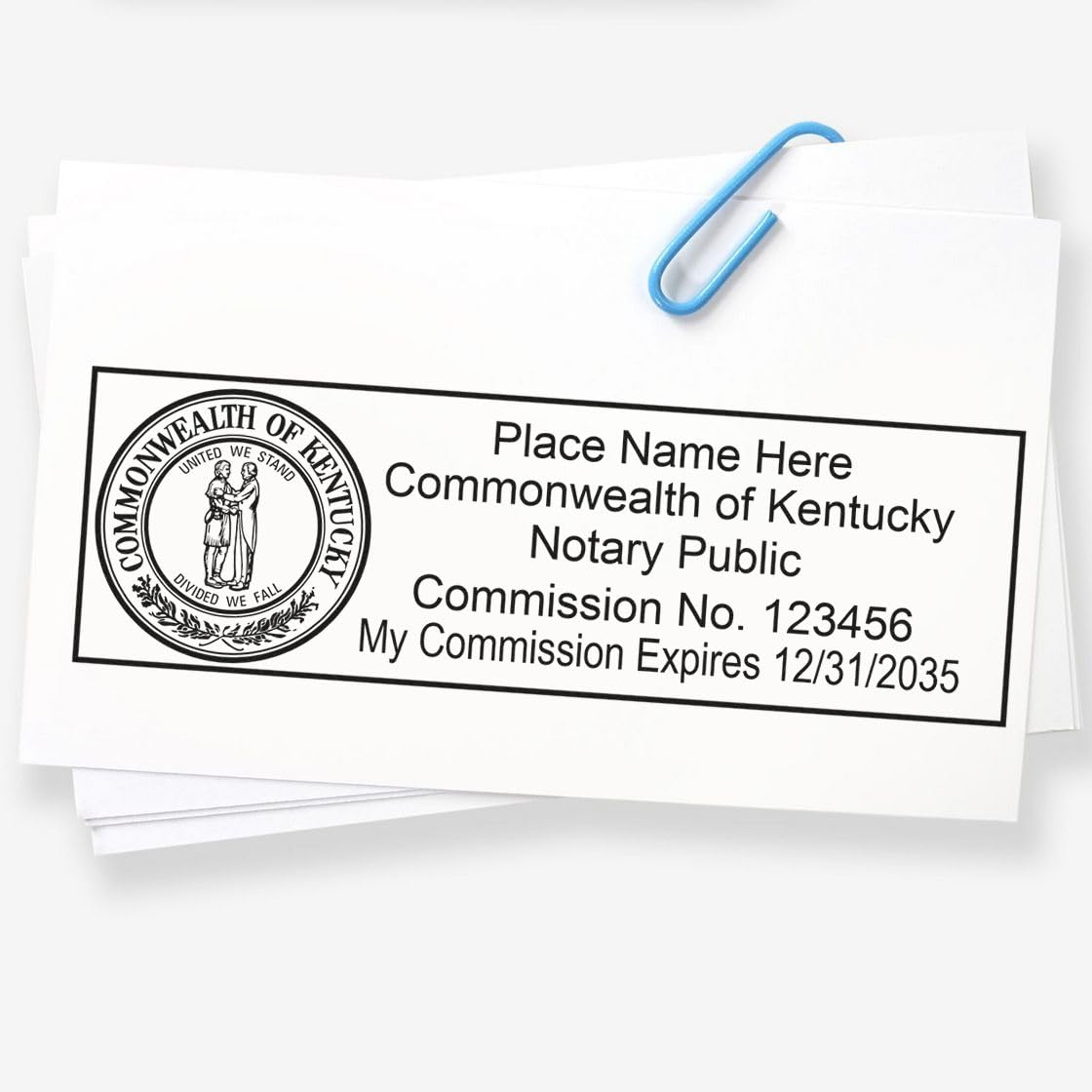 Premium Rectangular Self-Inking Notarial Stamp for Kentucky - KY Notary Public Stamp, 7/8 x 2-1/4, State Board Compliant - Ideal for Kentucky Notary Professionals - Notary Stamp - Notarial Seal - Image 3