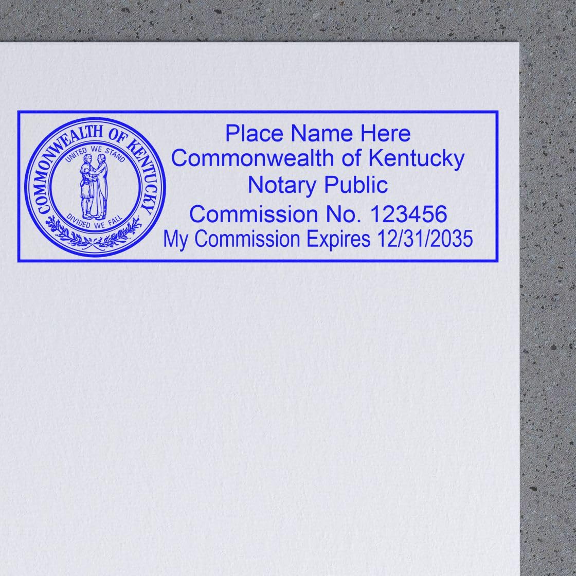 Premium Rectangular Self-Inking Notarial Stamp for Kentucky - KY Notary Public Stamp, 7/8 x 2-1/4, State Board Compliant - Ideal for Kentucky Notary Professionals - Notary Stamp - Notarial Seal - Image 6