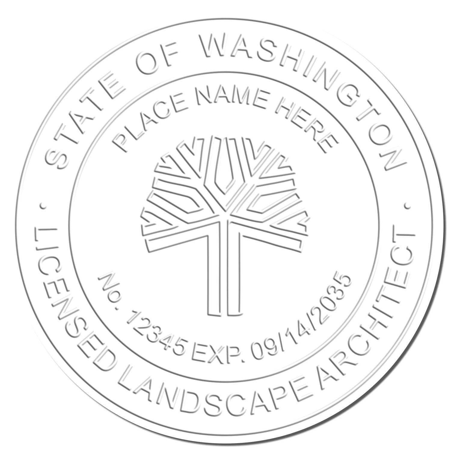 Premium Red Soft Washington Landscape Architect Seal, 2" Size, Size - Ideal for Landscape Architects in Washington - Embossed Stamp, Washington Landscape Seal - Landscape Architecture in Washington - Image 4