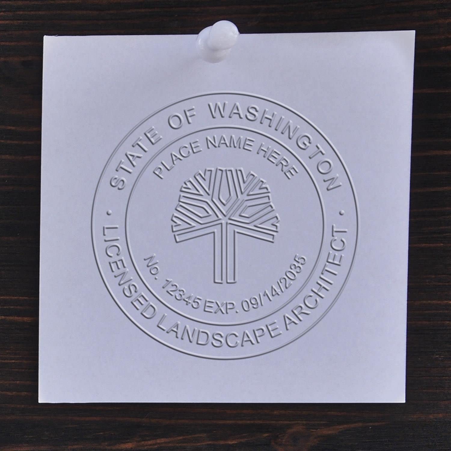 Premium Red Soft Washington Landscape Architect Seal, 2" Size, Size - Ideal for Landscape Architects in Washington - Embossed Stamp, Washington Landscape Seal - Landscape Architecture in Washington - Image 6