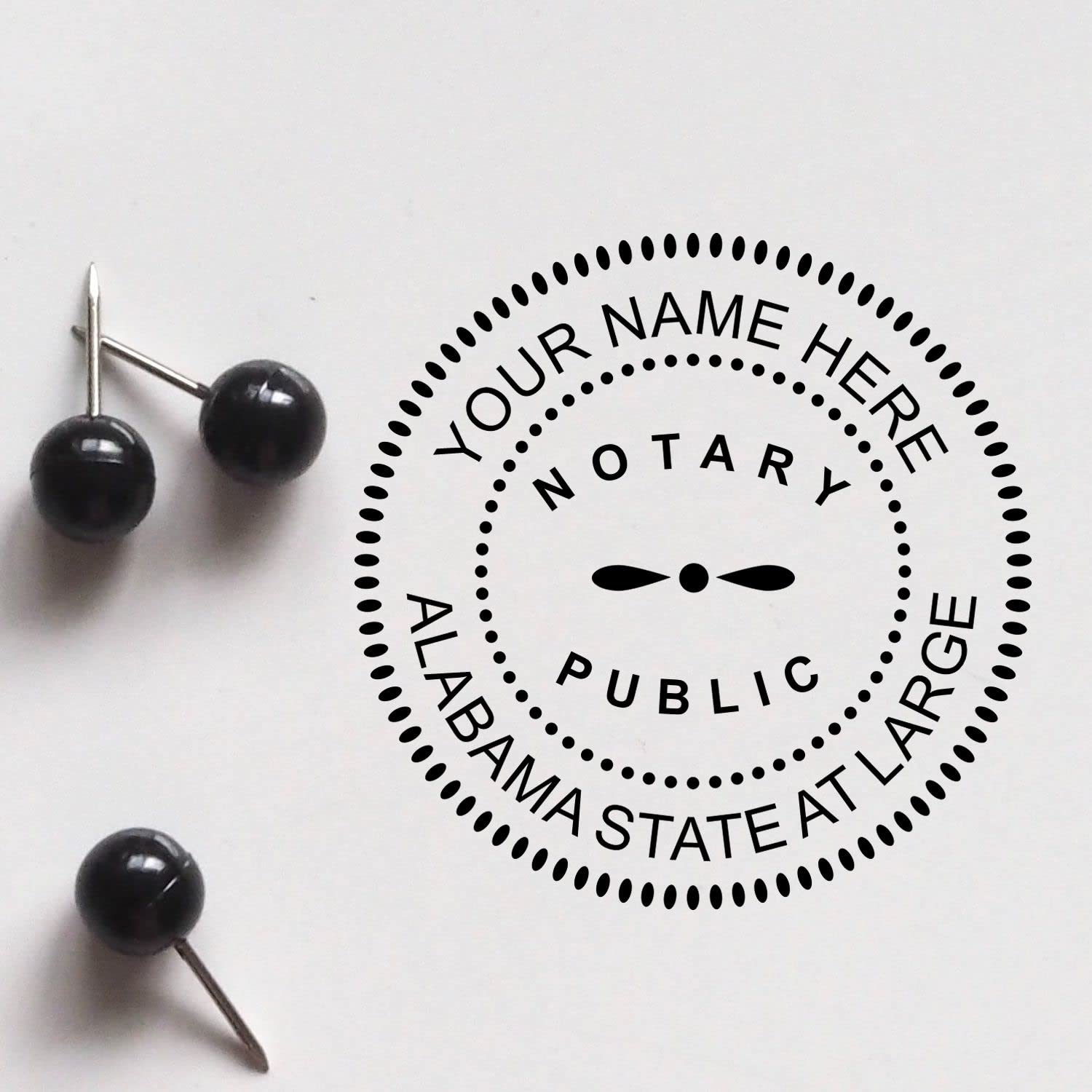 Premium Self-Inking Notary Stamp for Alabama Notary Public - Durable, Quick-Stamping, 1-5/8 Round Stamp - Ideal for Official Notary Public Use in Alabama - Quality Notary Stamp Alabama
