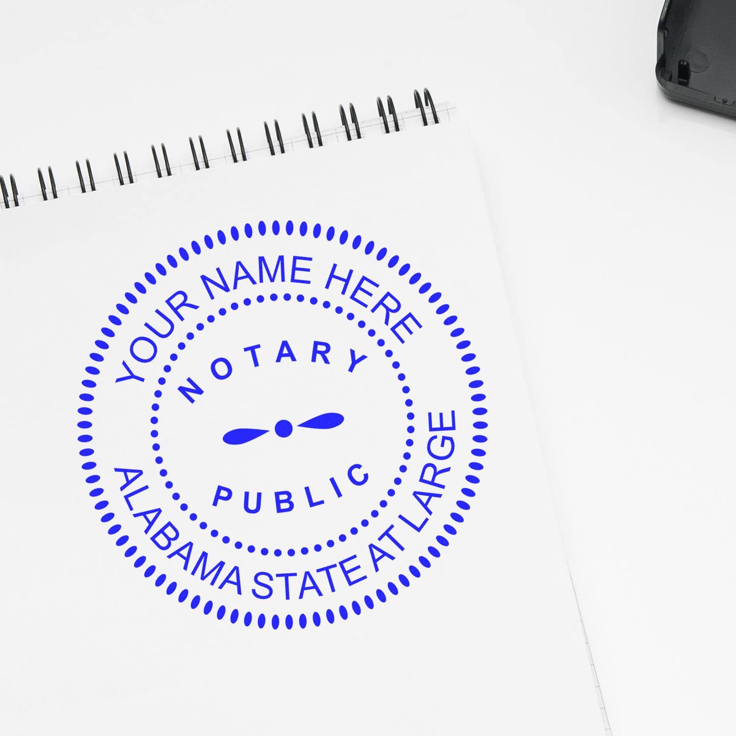 Premium Self-Inking Notary Stamp for Alabama Notary Public - Durable, Quick-Stamping, 1-5/8 Round Stamp - Ideal for Official Notary Public Use in Alabama - Quality Notary Stamp Alabama - Image 4