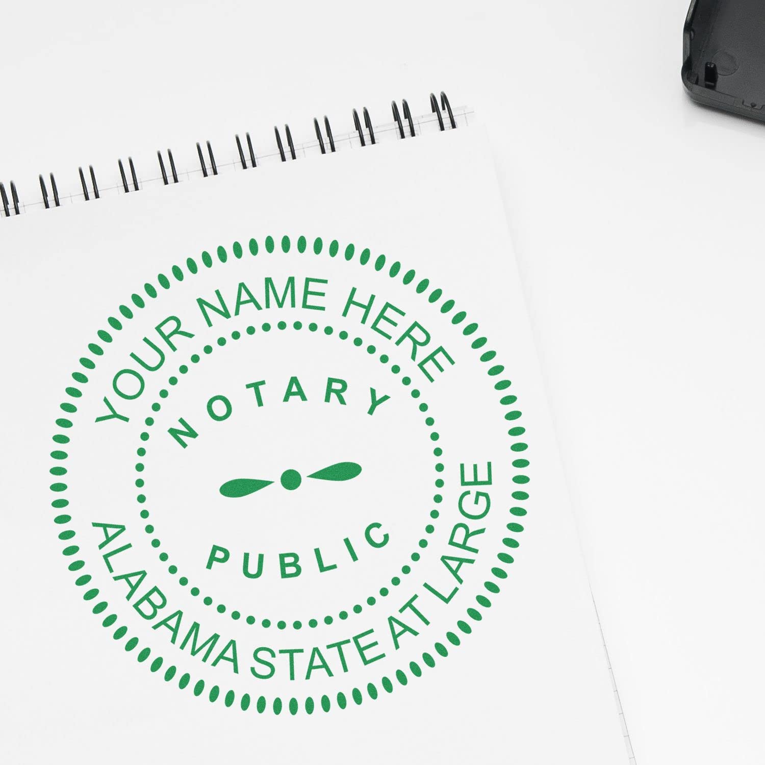 Premium Self-Inking Notary Stamp for Alabama Notary Public - Durable, Quick-Stamping, 1-5/8 Round Stamp - Ideal for Official Notary Public Use in Alabama - Quality Notary Stamp Alabama - Image 9