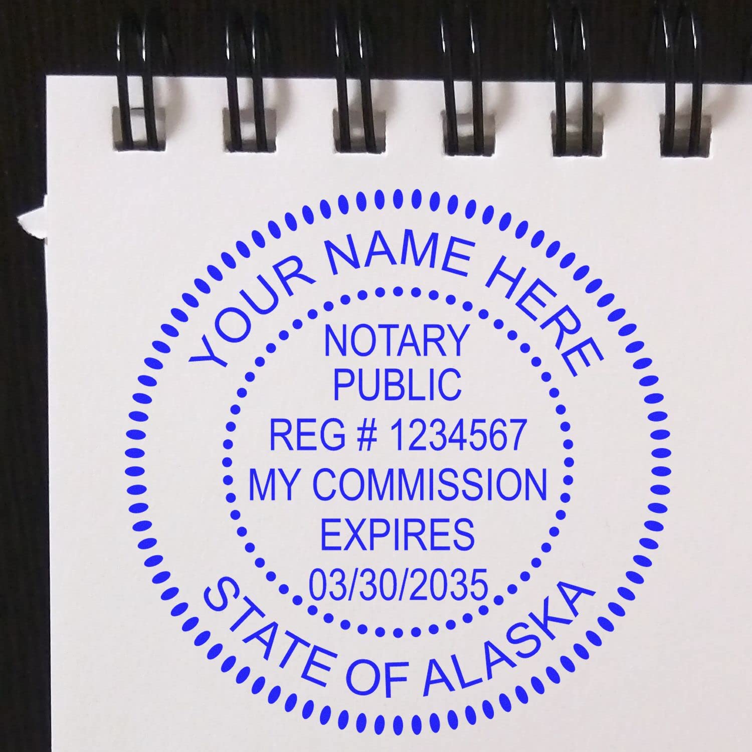 Premium Self-Inking Notary Stamp for Alaska Notary Public - 1-5/8 Round, Durable & Long-Lasting, Ideal for Official Documents - Quality Notary Stamp Alaska, Ideal for Professional Use - Image 4