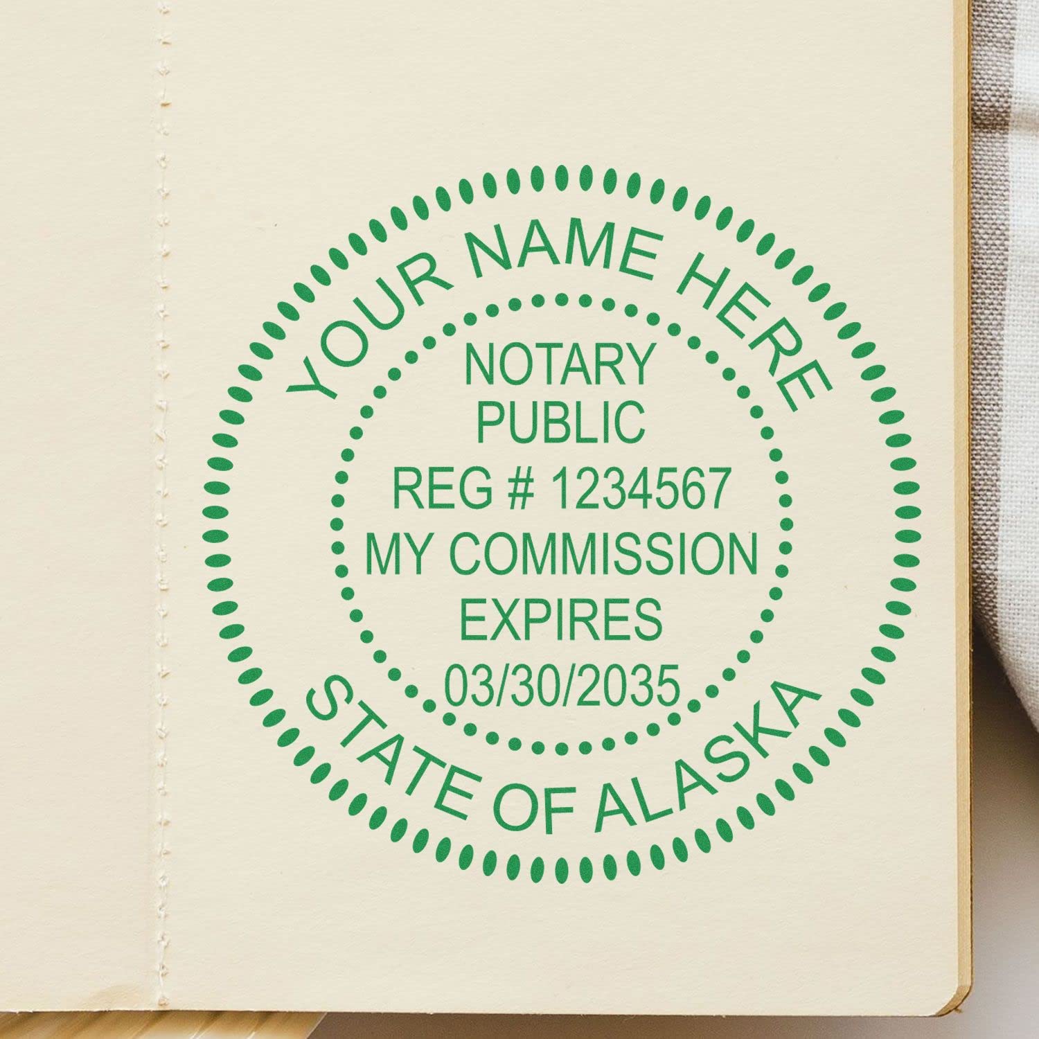 Premium Self-Inking Notary Stamp for Alaska Notary Public - 1-5/8 Round, Durable & Long-Lasting, Ideal for Official Documents - Quality Notary Stamp Alaska, Ideal for Professional Use - Image 9