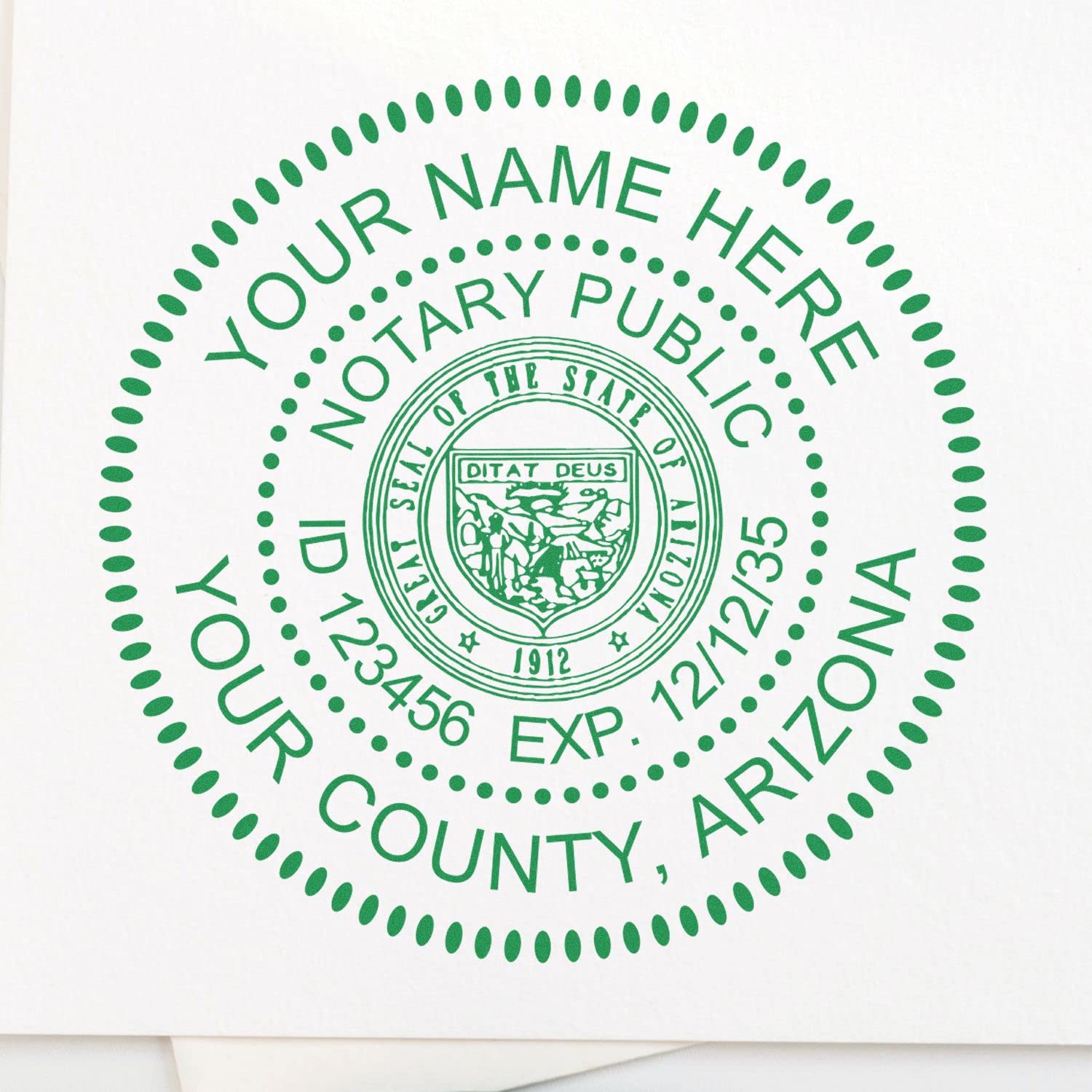 Premium Self-Inking Notary Stamp for Arizona Notary Public - Durable, Quick-Stamping, 1-5/8 Round Notary Stamp Arizona - Ideal for Official Documents, Certificates, and Legal Papers - High-Volume Use - Image 9