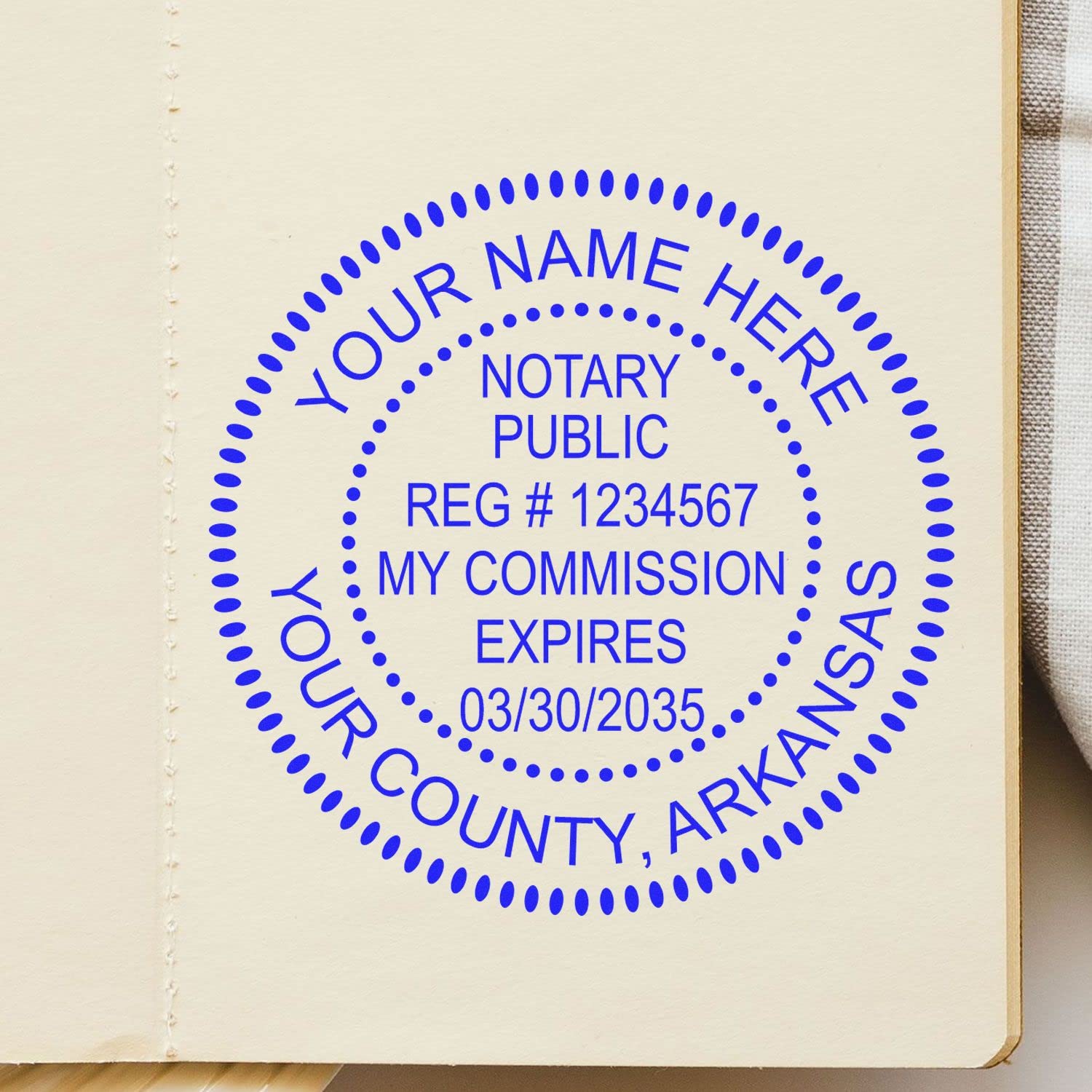 Premium Self-Inking Notary Stamp for Arkansas Notary Public - Durable, Quick-Stamping, 1-5/8 Round Stamp - Ideal for Official Arkansas Notary Public Use - Quality Notary Stamp Arkansas - Image 4