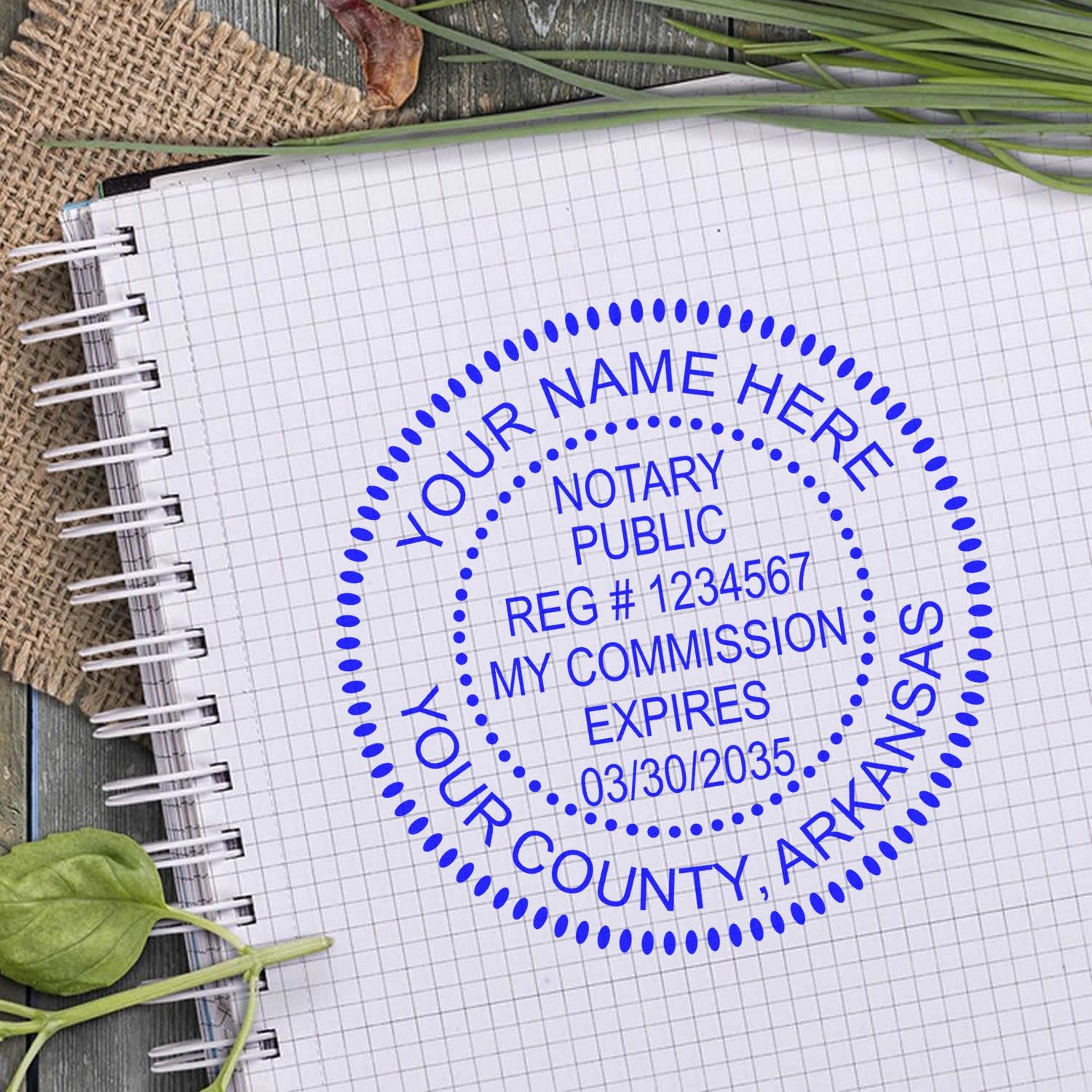 Notary Supply Arkansas - Self Inking Stamps, Notary Kit Includes: Round Notary Stamp, Notary Book, Acknowledgement Stamp, Press and Print Stamps, Your Choice 2 Ink Colors - Image 4