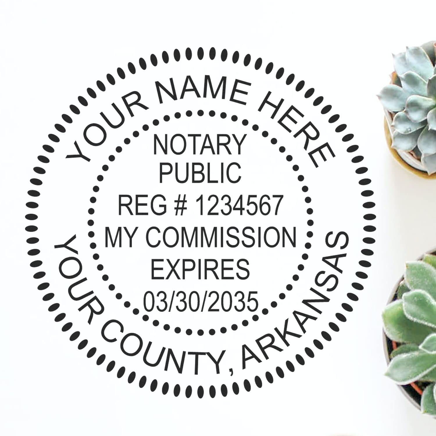 Premium Self-Inking Notary Stamp for Arkansas Notary Public - Durable, Quick-Stamping, 1-5/8 Round Stamp - Ideal for Official Arkansas Notary Public Use - Quality Notary Stamp Arkansas - Image 9
