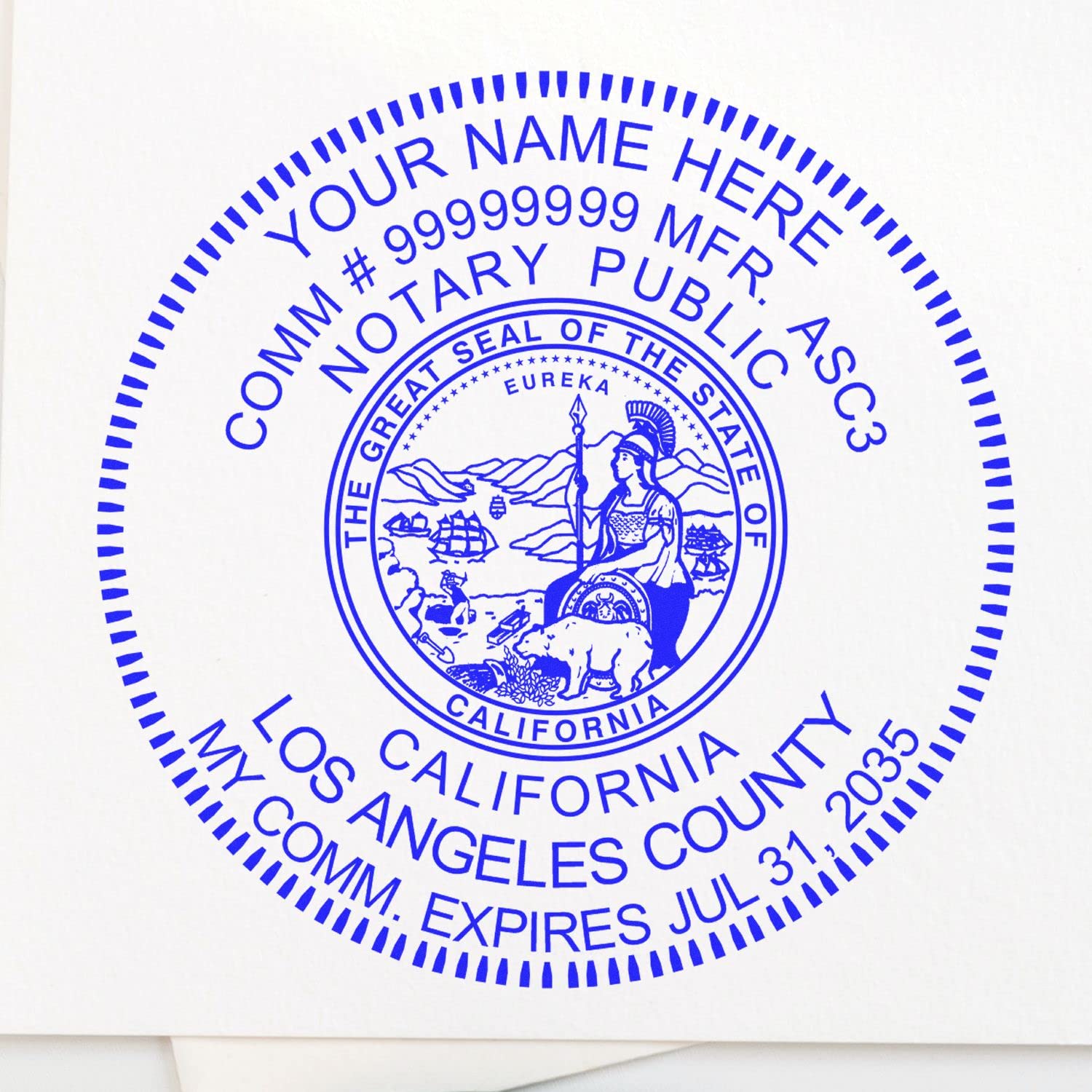 Premium Self-Inking Notary Stamp for California Notary Public - 1-5/8 Round, Durable & Long-Lasting, Ideal for Official Documents - Quality Notary Stamp California, Ideal for Professional Use - Image 4