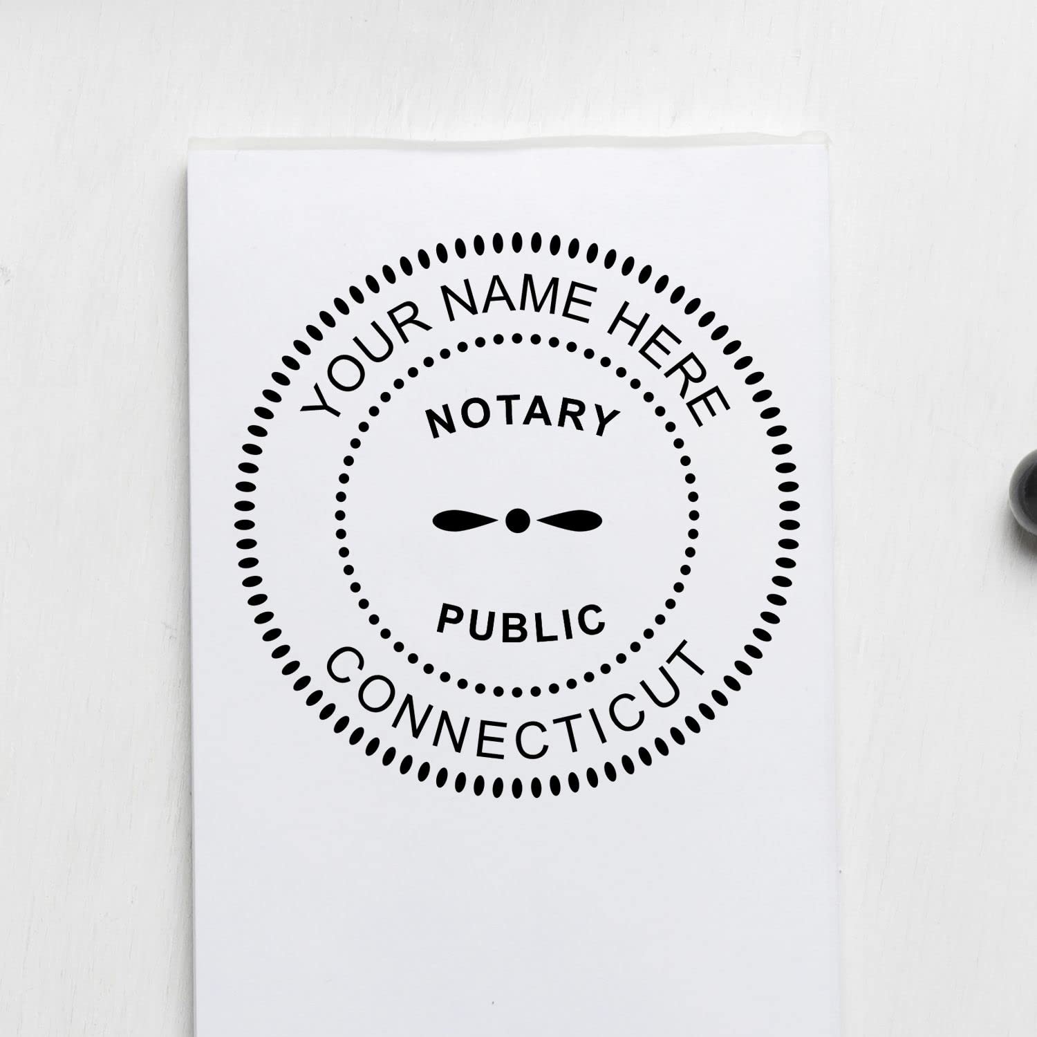 Premium Self-Inking Notary Stamp for Connecticut Notary Public - Durable, Quick-Stamping, 1-5/8 Round Stamp - Ideal for Official Documents, Certificates, and Legal Papers - Notary Stamp Connecticut