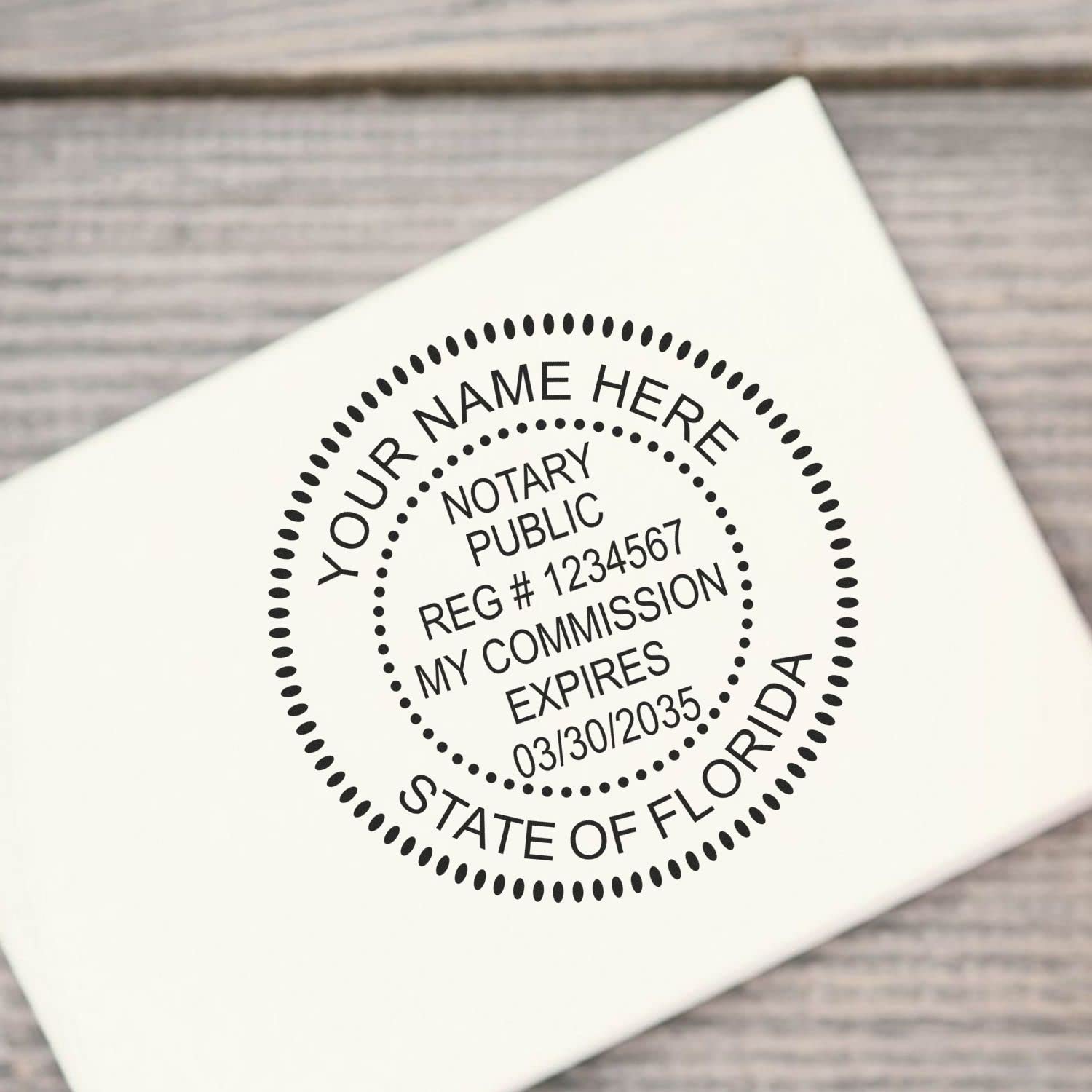 Premium Self-Inking Notary Stamp for Florida Notary Public - Durable, Quick-Stamping, 1-5/8 Round Stamp - Ideal for Official Florida Notary Public Use - Quality Notary Stamp Florida - Image 4