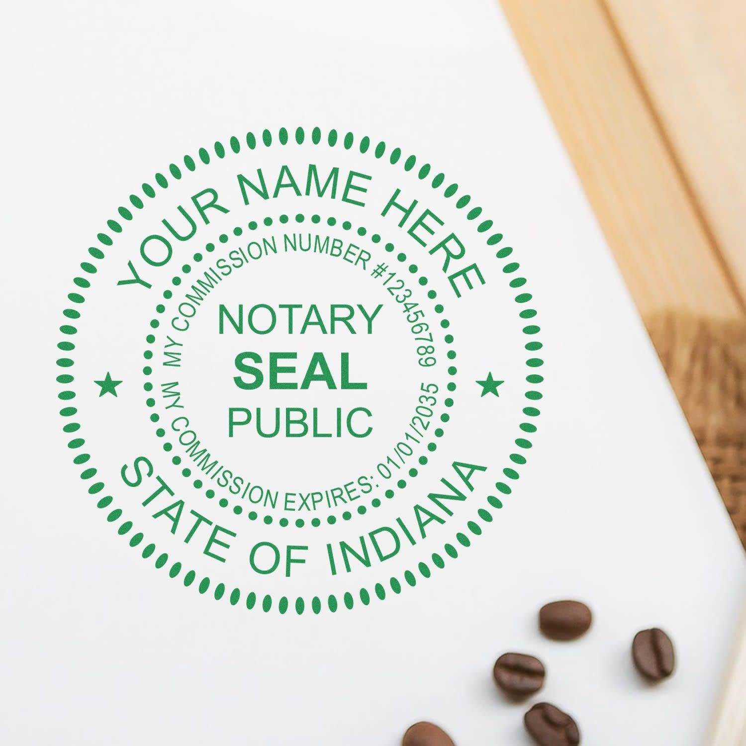 Premium Self-Inking Notary Stamp for Indiana Notary Public - Durable, Quick-Stamping, 1-5/8 Round Stamp - Ideal for Official Indiana Notary Public Use - Quality Notary Stamp Indiana - Image 9