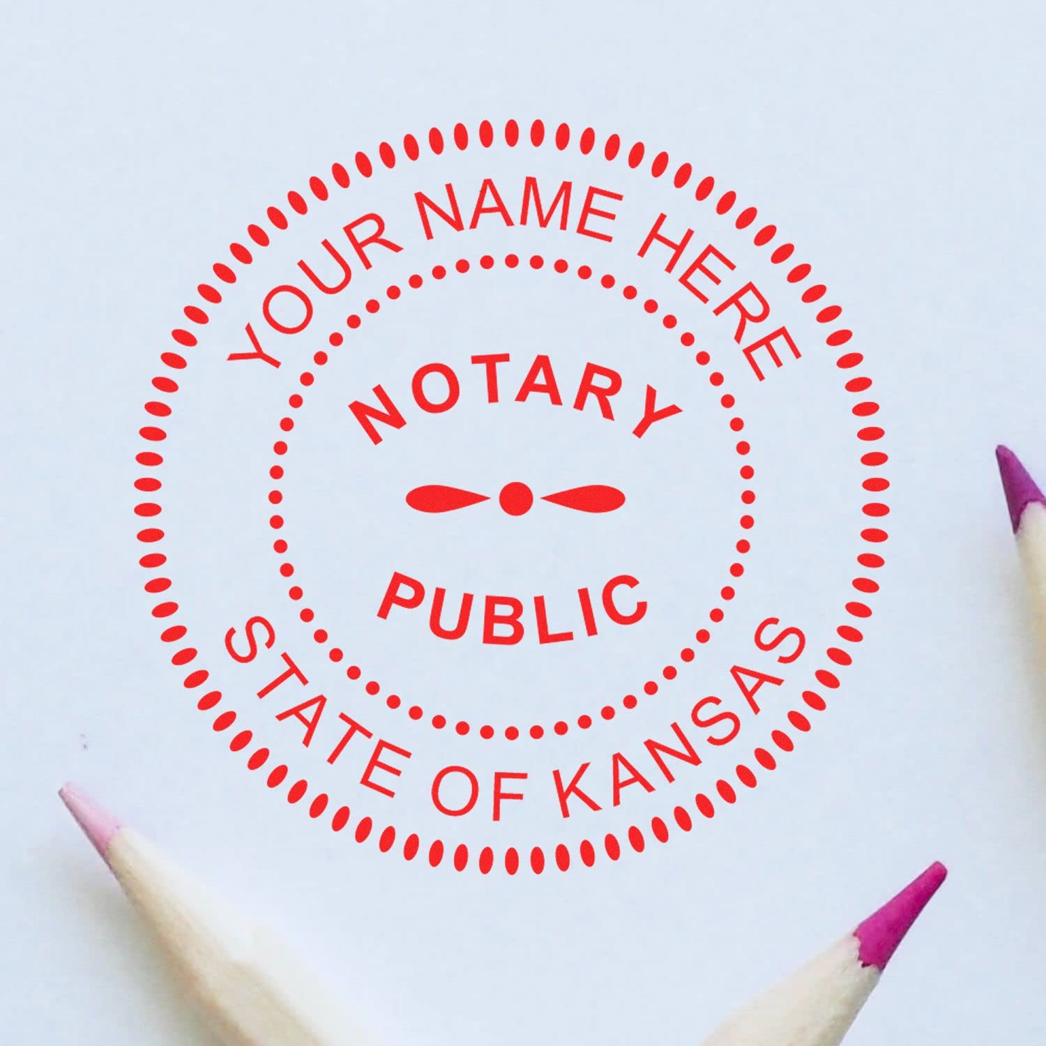 Premium Self-Inking Notary Stamp for Kansas Notary Public - Durable, Quick-Stamping, 1-5/8 Round Stamp - Ideal for Official Kansas Notary Public Use - Quality Notary Stamp Kansas - Image 6