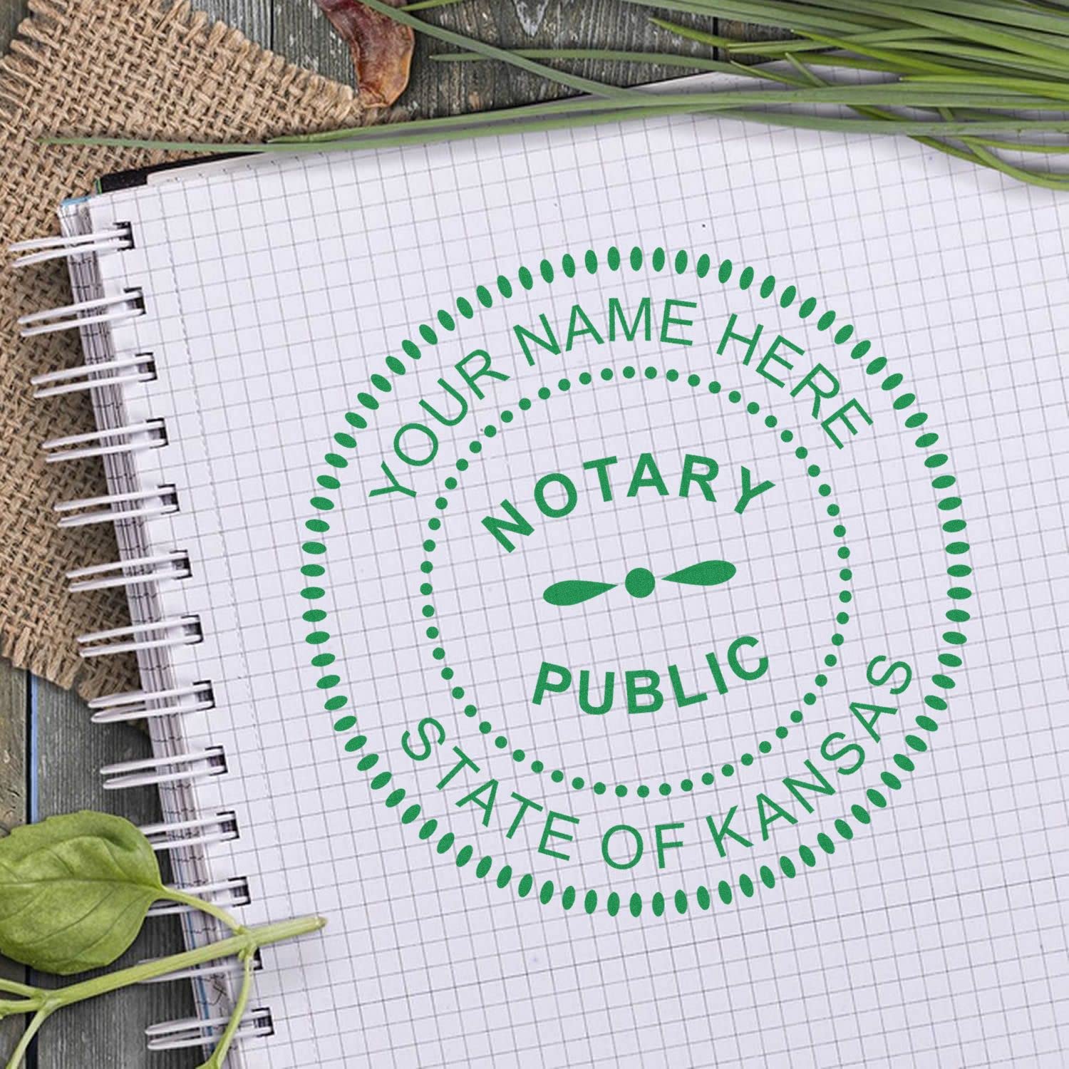 Premium Self-Inking Notary Stamp for Kansas Notary Public - Durable, Quick-Stamping, 1-5/8 Round Stamp - Ideal for Official Kansas Notary Public Use - Quality Notary Stamp Kansas - Image 9