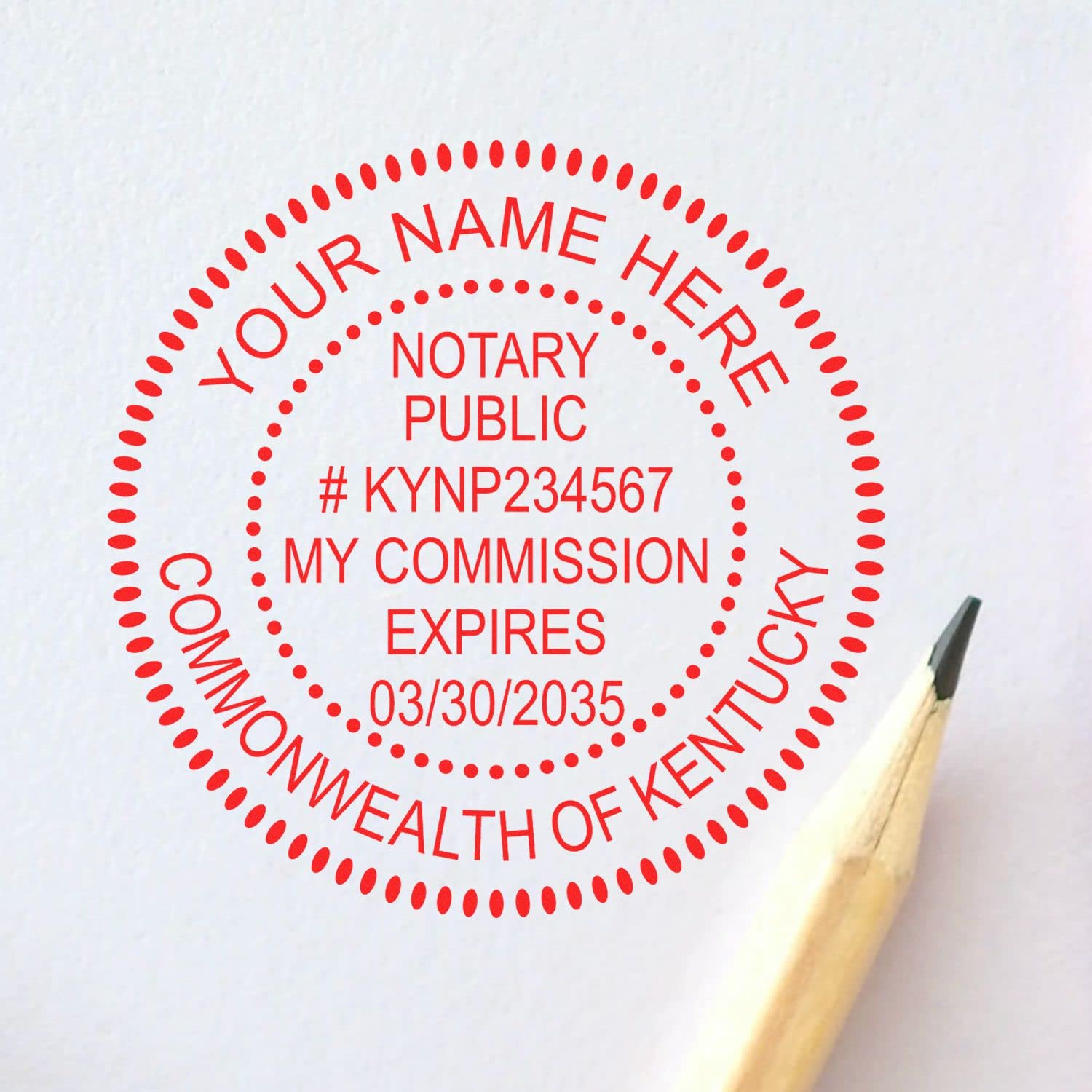 Premium Self-Inking Notary Stamp for Kentucky Notary Public - Durable, Quick-Stamping, 1-5/8 Round Stamp - Ideal for Official Kentucky Notary Public Use - Quality Notary Stamp Kentucky - Image 6