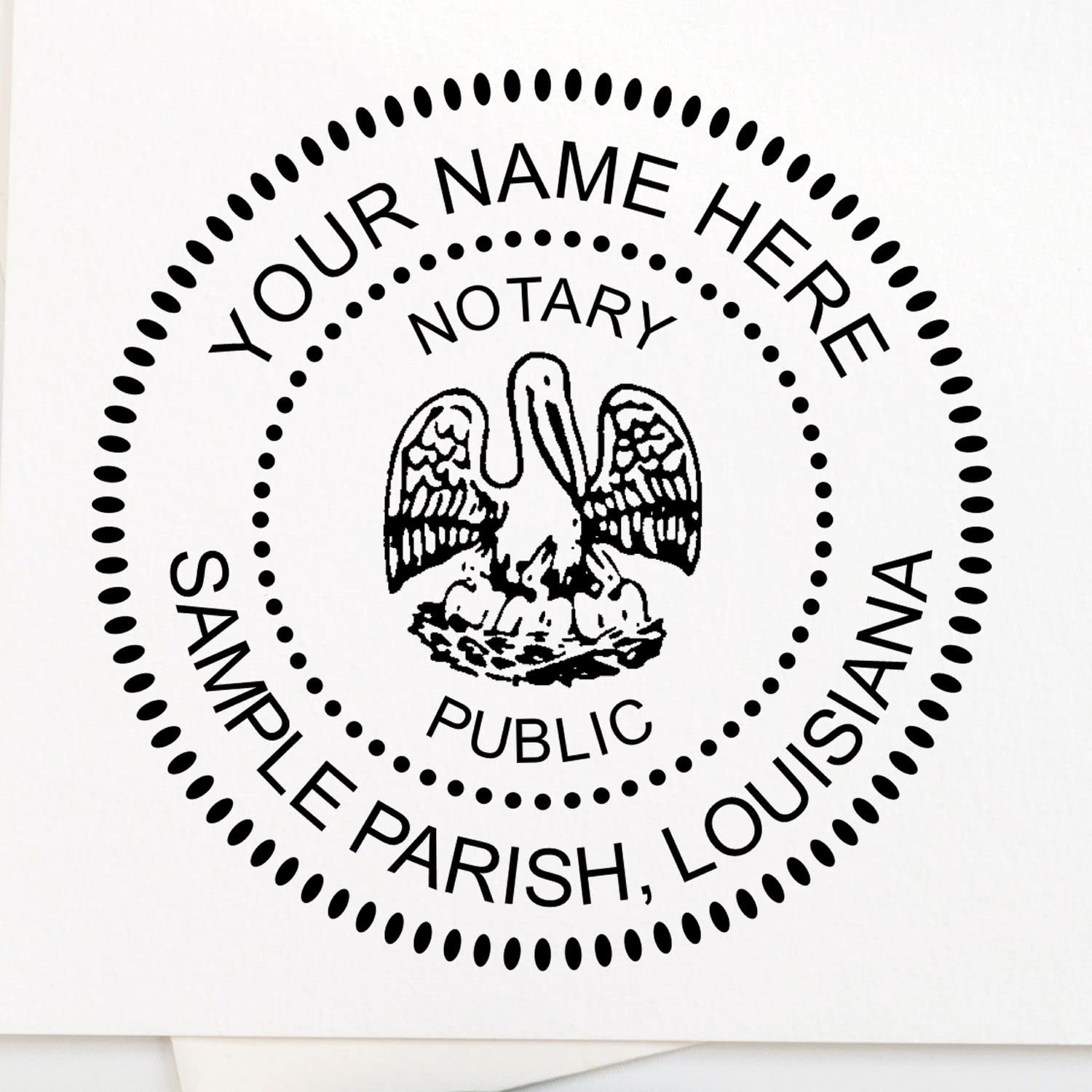 Premium Self-Inking Notary Stamp for Louisiana Notary Public - Durable, Quick-Stamping, 1-5/8 Round Stamp - Ideal for Official Notary Public Use in Louisiana - Quality Notary Stamp Louisiana