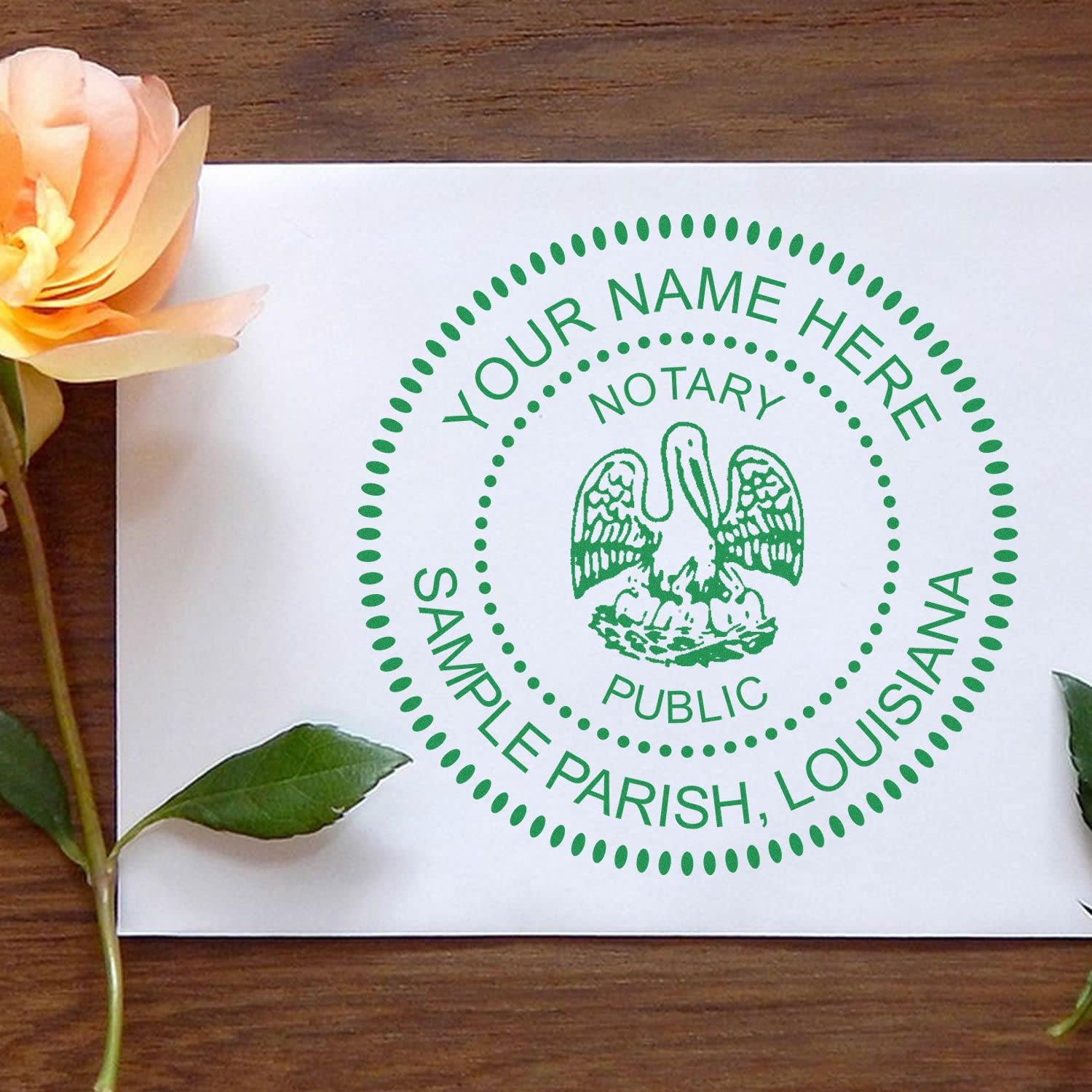 Premium Self-Inking Notary Stamp for Louisiana Notary Public - Durable, Quick-Stamping, 1-5/8 Round Stamp - Ideal for Official Notary Public Use in Louisiana - Quality Notary Stamp Louisiana - Image 9