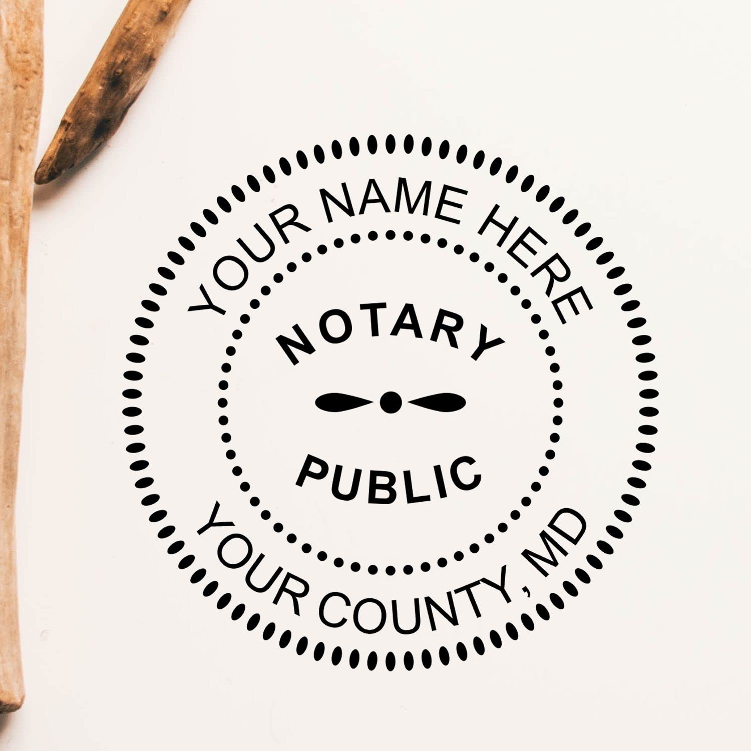 Premium Self-Inking Notary Stamp for Maryland Notary Public - Durable, Quick-Stamping, 1-5/8 Round Stamp - Ideal for Official Maryland Notary Public Use - Quality Notary Stamp Maryland