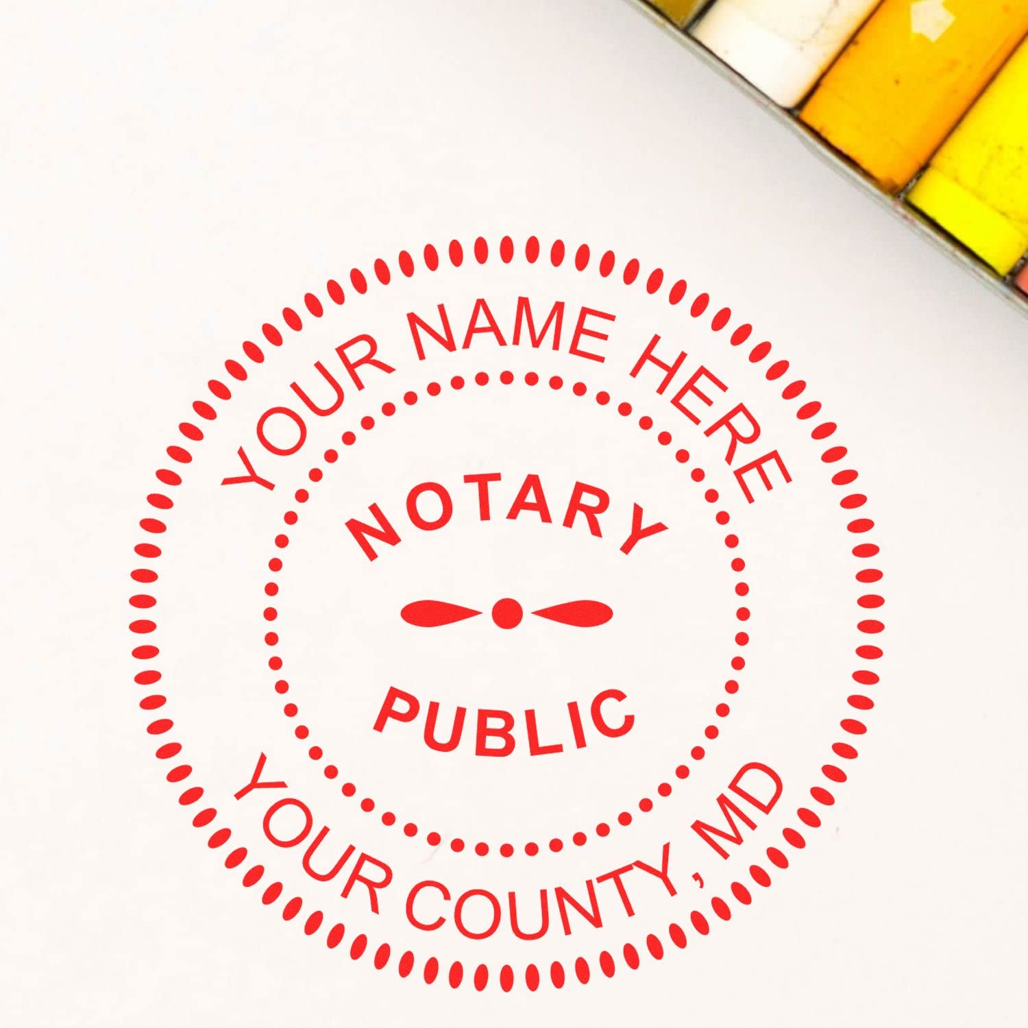 Premium Self-Inking Notary Stamp for Maryland Notary Public - Durable, Quick-Stamping, 1-5/8 Round Stamp - Ideal for Official Maryland Notary Public Use - Quality Notary Stamp Maryland - Image 6