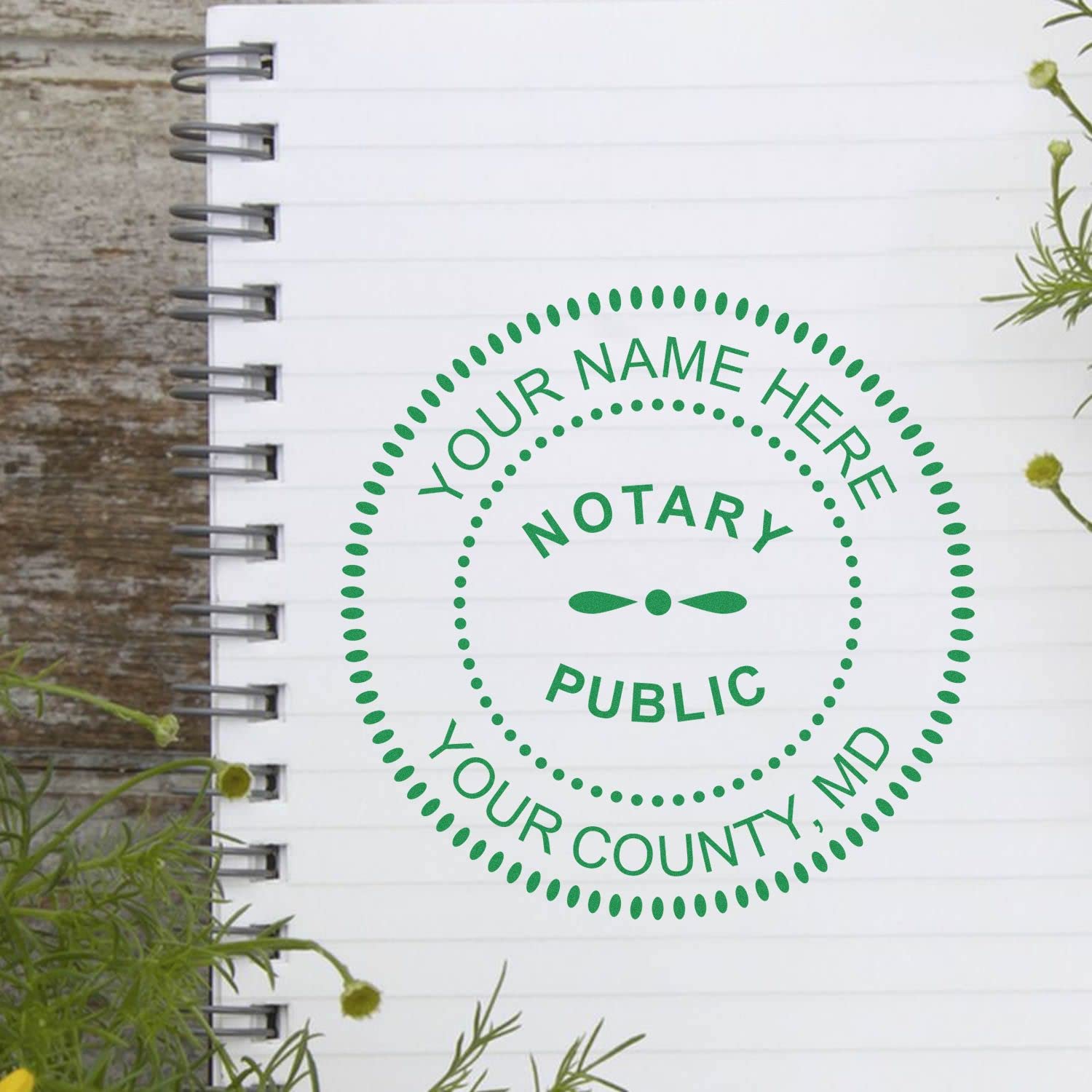 Premium Self-Inking Notary Stamp for Maryland Notary Public - Durable, Quick-Stamping, 1-5/8 Round Stamp - Ideal for Official Maryland Notary Public Use - Quality Notary Stamp Maryland - Image 9