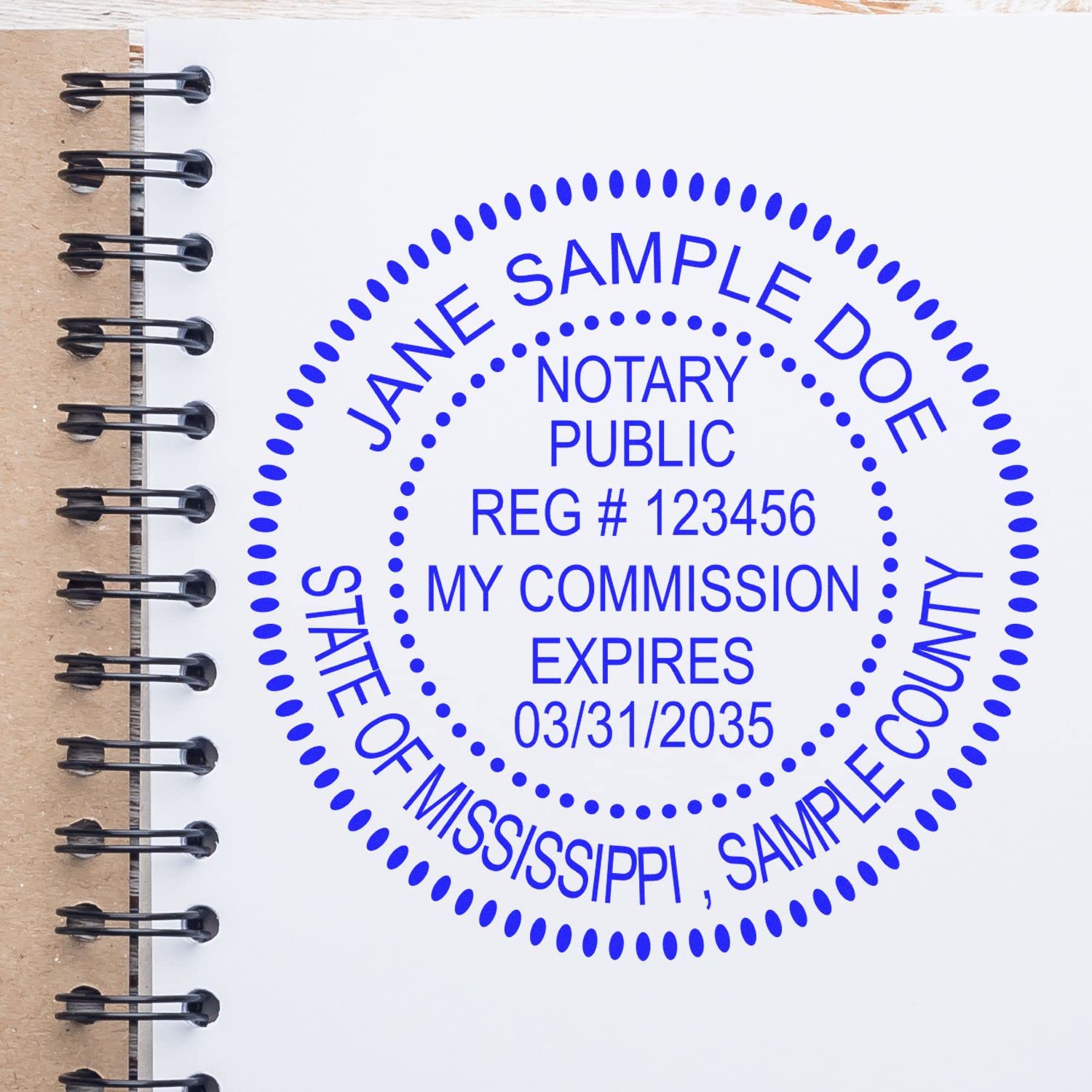 Premium Self-Inking Notary Stamp for Mississippi Notary Public - Durable, Quick-Stamping, 1-5/8 Round Stamp - Ideal for Official Documents, Certificates, and Legal Papers - Notary Stamp Mississippi - Image 4