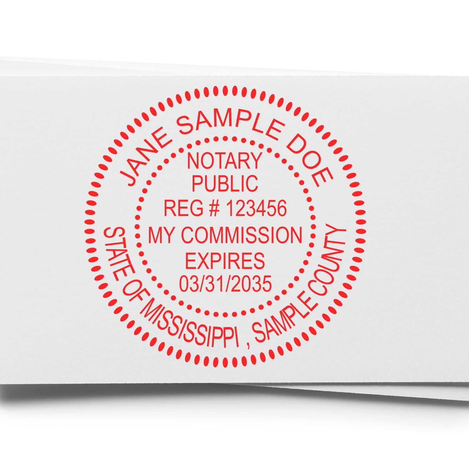Premium Self-Inking Notary Stamp for Mississippi Notary Public - Durable, Quick-Stamping, 1-5/8 Round Stamp - Ideal for Official Documents, Certificates, and Legal Papers - Notary Stamp Mississippi - Image 6