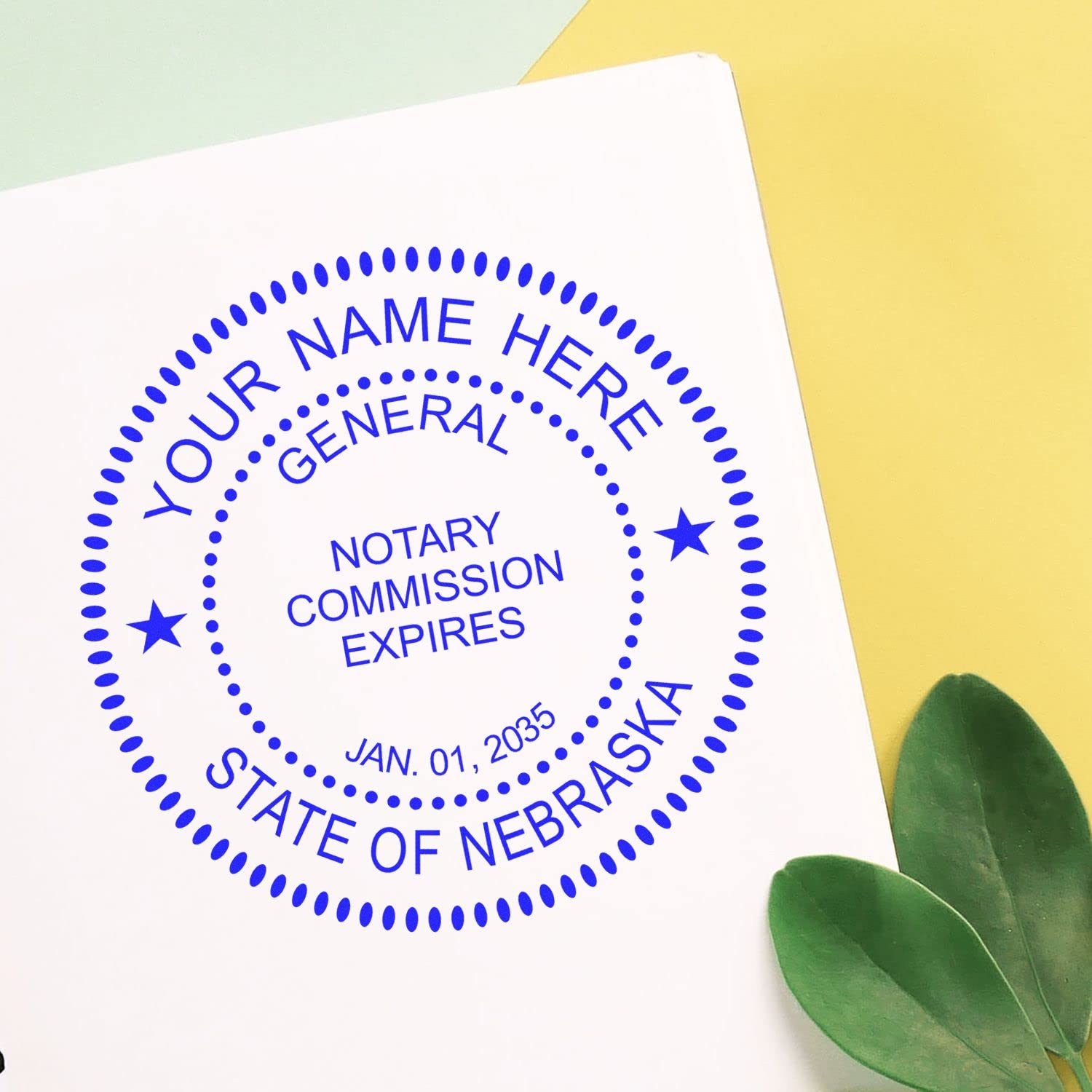 Premium Self-Inking Notary Stamp for Nebraska Notary Public - Durable, Quick-Stamping, 1-5/8 Round Stamp - Ideal for Official Nebraska Notary Public Use - Quality Notary Stamp Nebraska - Image 4