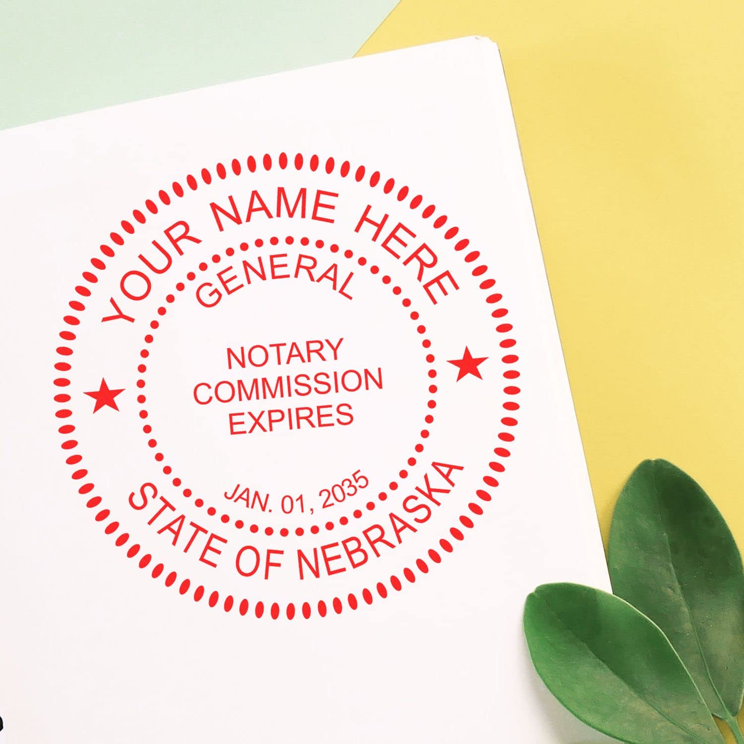Premium Self-Inking Notary Stamp for Nebraska Notary Public - Durable, Quick-Stamping, 1-5/8 Round Stamp - Ideal for Official Nebraska Notary Public Use - Quality Notary Stamp Nebraska - Image 6