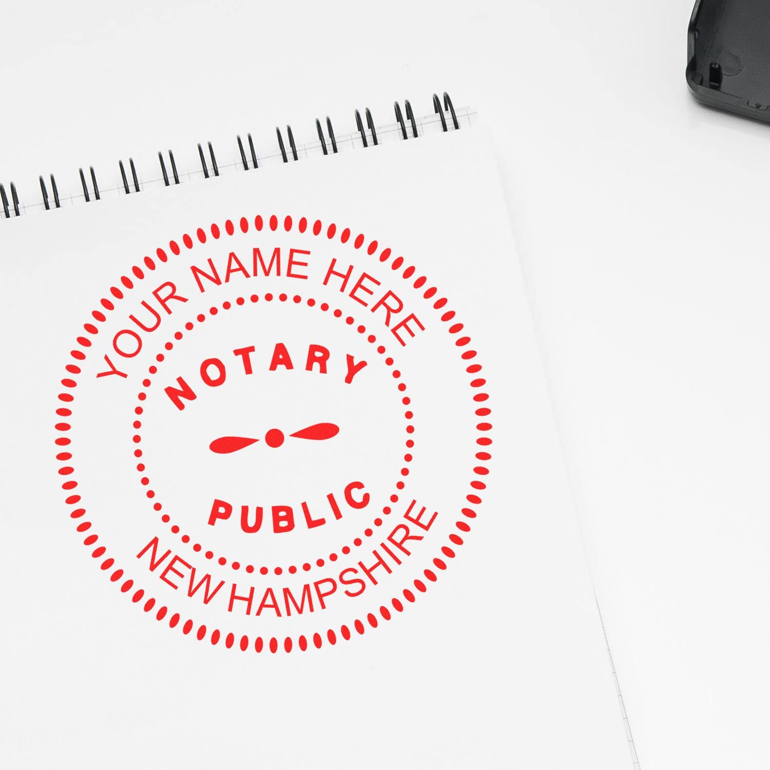 Premium Self-Inking Notary Stamp for New Hampshire Notary Public - Durable, Quick-Stamping, 1-5/8 Round Stamp - Ideal for Official Notary Public Use in New Hampshire - Notary Stamp New Hampshire - Image 6