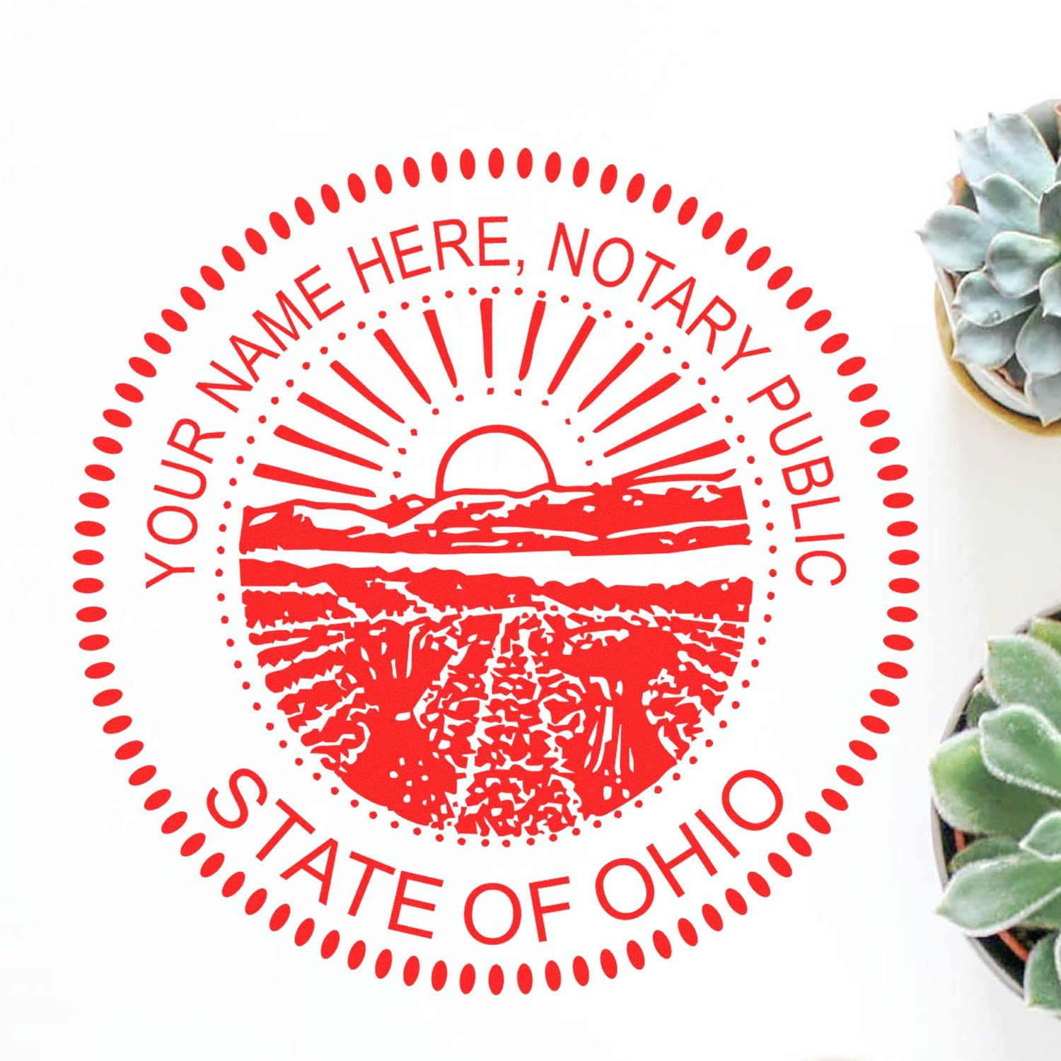 Premium Self-Inking Notary Stamp for Ohio Notary Public - Durable, Quick-Stamping, 1-5/8 Round Stamp - Ideal for Official Documents, Certificates, and Legal Papers - Quality Notary Stamp Ohio - Image 6