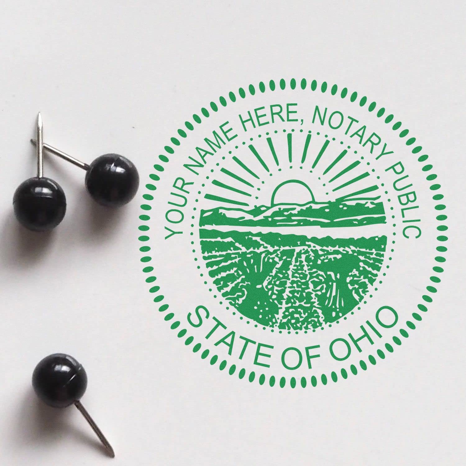 Premium Self-Inking Notary Stamp for Ohio Notary Public - Durable, Quick-Stamping, 1-5/8 Round Stamp - Ideal for Official Documents, Certificates, and Legal Papers - Quality Notary Stamp Ohio - Image 9
