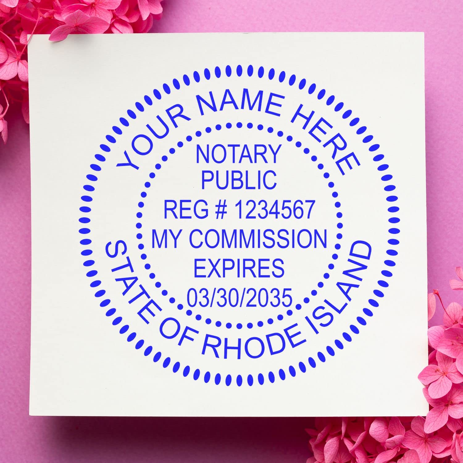 Premium Self-Inking Notary Stamp for Rhode Island Notary Public - Durable, Quick-Stamping, 1-5/8 Round Stamp - Ideal for Official Rhode Island Notary Public Use - Quality Notary Stamp Rhode Island - Image 4