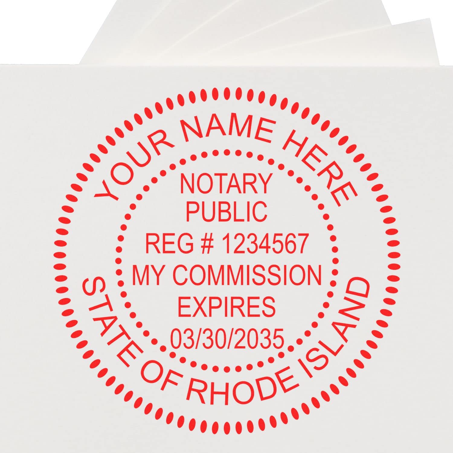 Premium Self-Inking Notary Stamp for Rhode Island Notary Public - Durable, Quick-Stamping, 1-5/8 Round Stamp - Ideal for Official Rhode Island Notary Public Use - Quality Notary Stamp Rhode Island - Image 6