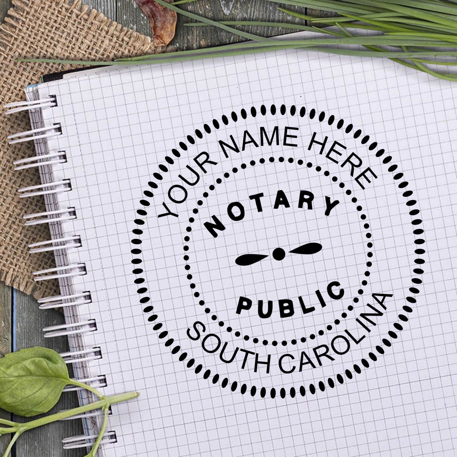 Premium Self-Inking Notary Stamp for South Carolina Notary Public - Durable, Quick-Stamping, 1-5/8 Round Stamp - Ideal for Official South Carolina Notary Public Use - Notary Stamp South Carolina
