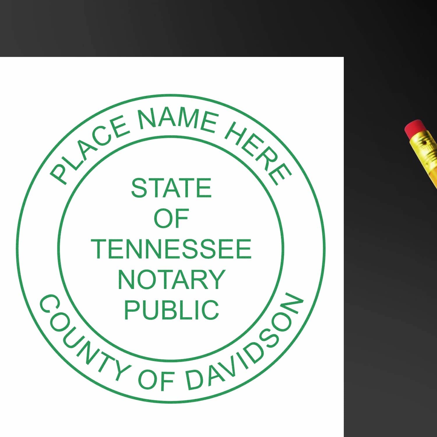Premium Self-Inking Notary Stamp for Tennessee Notary Public - Durable, Quick-Stamping, 1-5/8 Round Notary Stamp Tennessee - Ideal for Official Documents, Certificates, and Legal Papers - Image 9