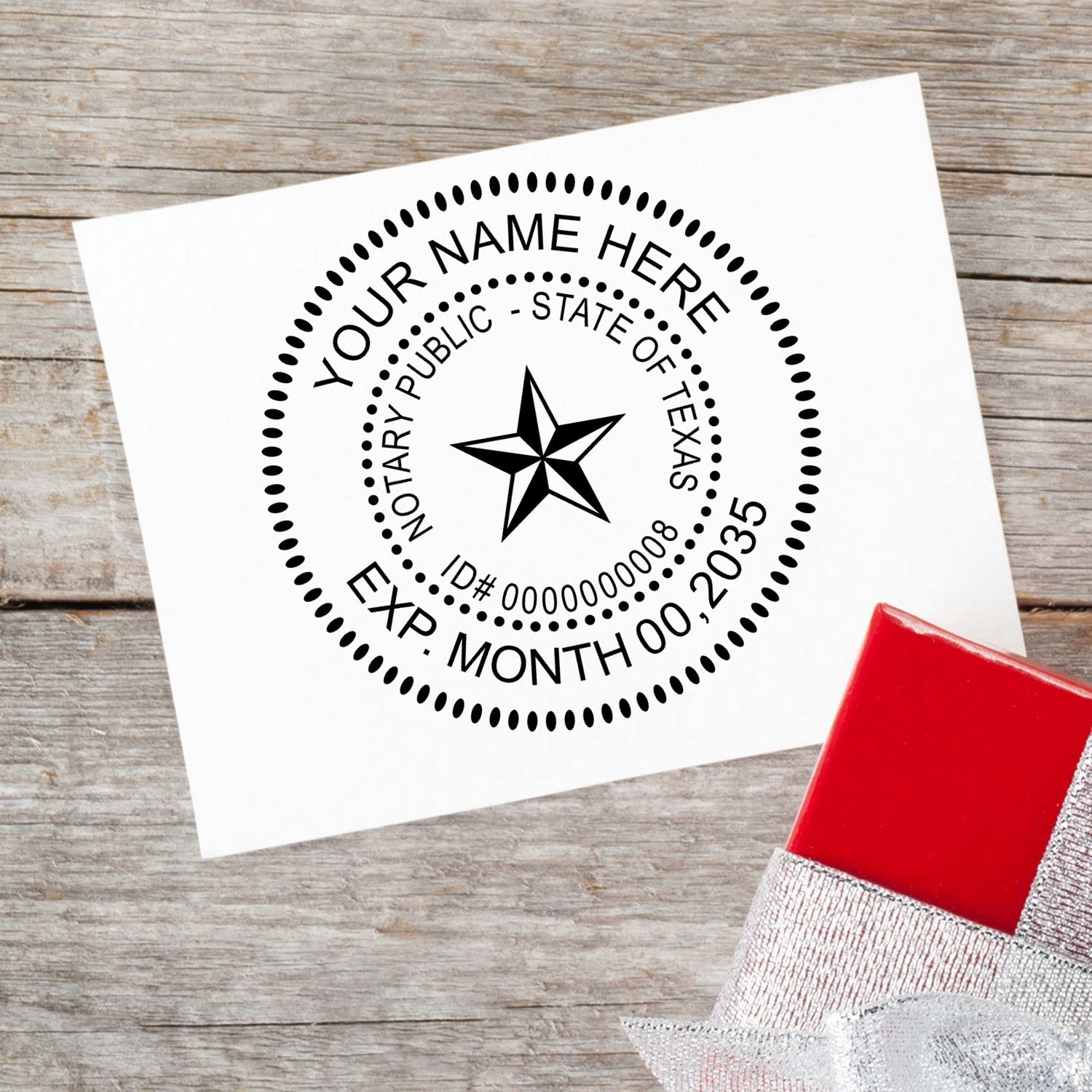 Premium Self-Inking Notary Stamp for Texas Notary Public - Durable, Quick-Stamping, 1-5/8 Round Stamp - Ideal for Official Documents, Certificates, and Legal Papers - Quality Notary Stamp Texas