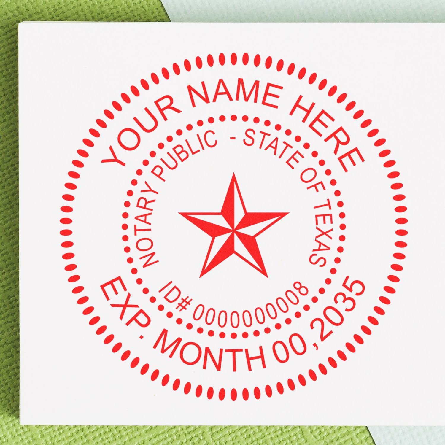 Premium Self-Inking Notary Stamp for Texas Notary Public - Durable, Quick-Stamping, 1-5/8 Round Stamp - Ideal for Official Documents, Certificates, and Legal Papers - Quality Notary Stamp Texas - Image 6