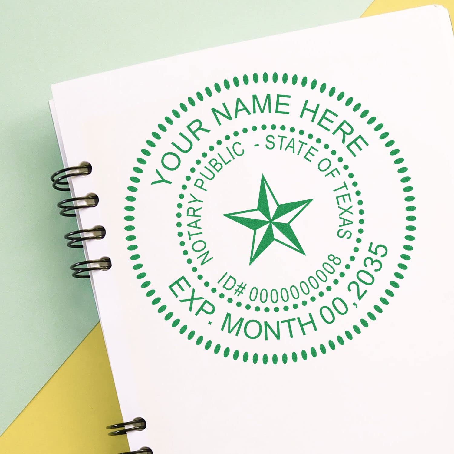 Premium Self-Inking Notary Stamp for Texas Notary Public - Durable, Quick-Stamping, 1-5/8 Round Stamp - Ideal for Official Documents, Certificates, and Legal Papers - Quality Notary Stamp Texas - Image 9