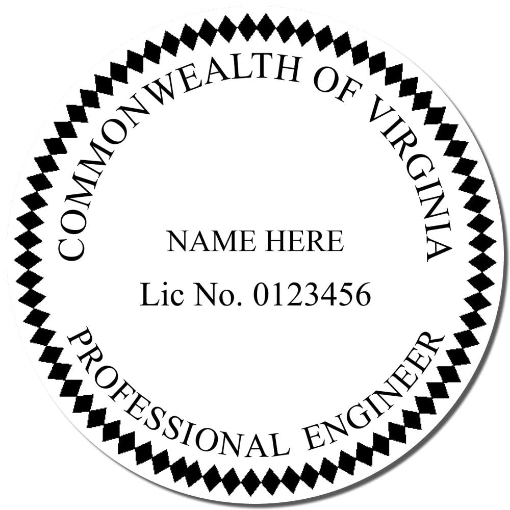 Premium Self-Inking Virginia Engineer Stamp, Ideal for Virginia Professional Engineer, PE Stamp Virginia VA, Size 2" - for Official Documentation and Engineering Projects, Virginia VA PE Seal Stamp - Image 4