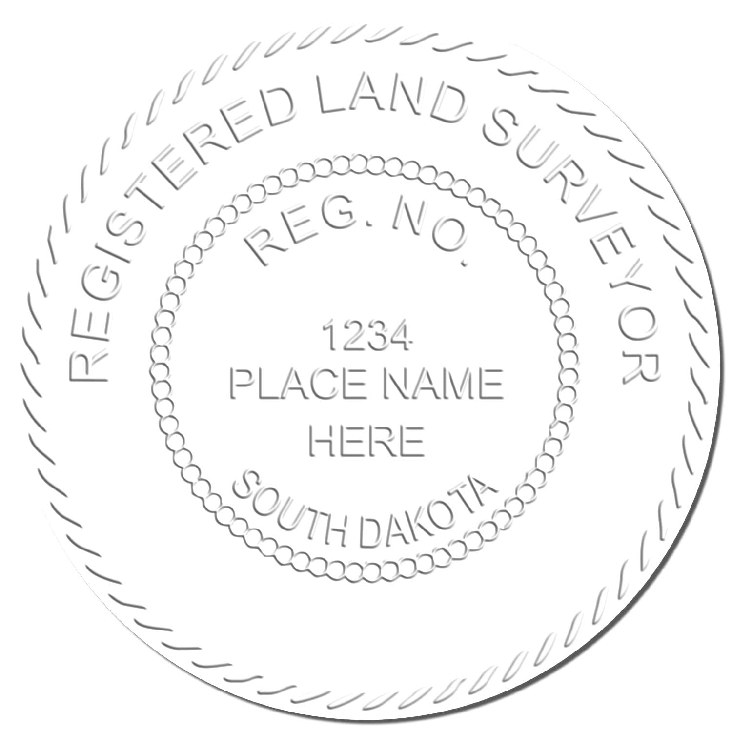Premium South Dakota Registered Land Surveyor Seal - Ideal for South Dakota Professional Land Surveyors, PLS Seal South Dakota - Soft, Size 2" - Perfect Surveyor Seal for South Dakota Tasks - Image 4
