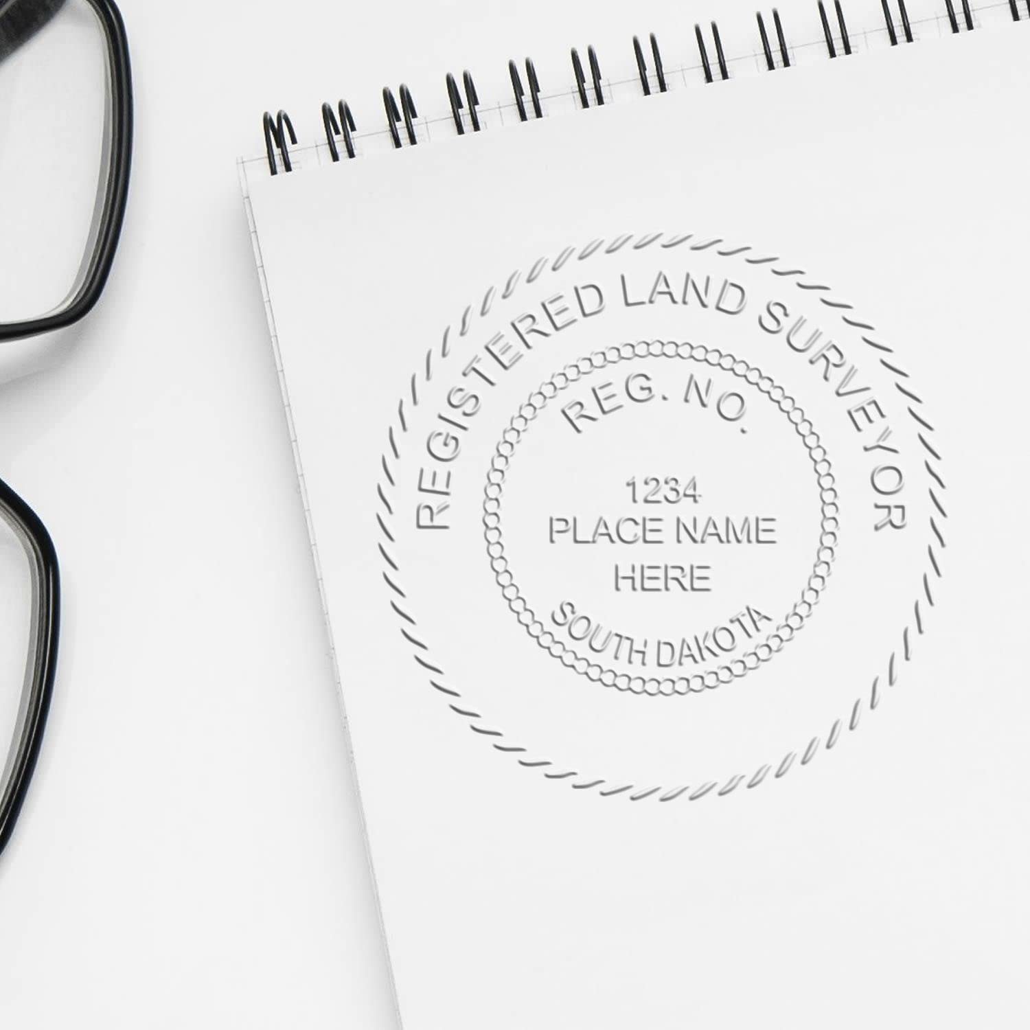 Premium South Dakota Registered Land Surveyor Seal - Ideal for South Dakota Professional Land Surveyors, PLS Seal South Dakota - Soft, Size 2" - Perfect Surveyor Seal for South Dakota Tasks - Image 6