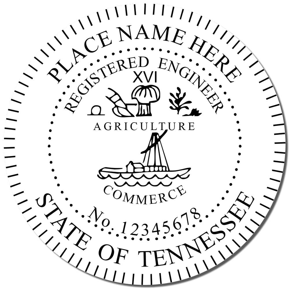 Premium Tennessee Engineer Stamp, Self-Inking Professional Engineer (PE) Stamp for Tennessee, Ideal for Tennessee Professional Engineers, 2" Size, Size, Long-Lasting, for Wet Seal Stamping - Image 4