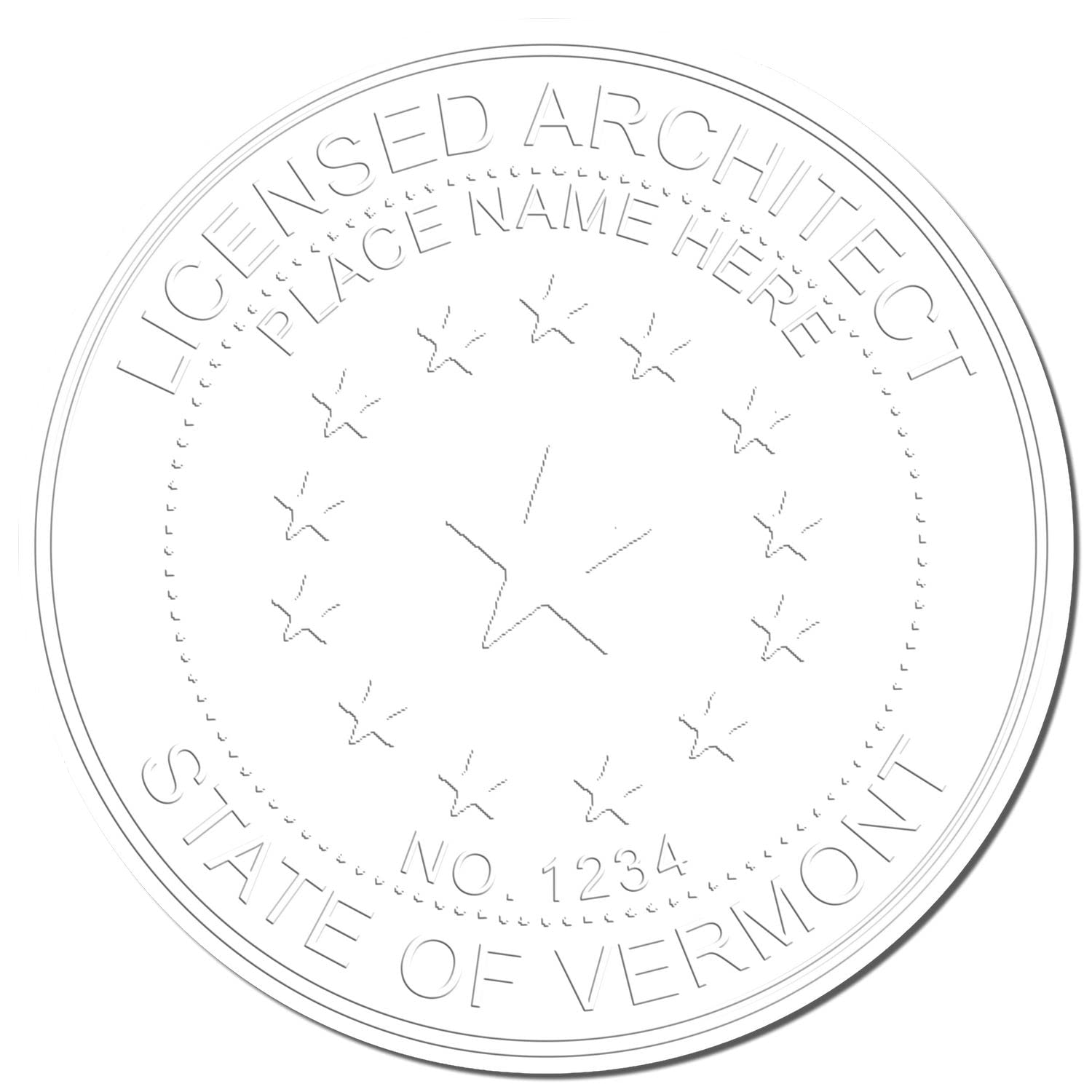 Premium Vermont Architect Seal, Handheld Embossed Stamp, Size 1-5/8 - for Vermont Architects, Architect Seal VT - Easy-to-Use for Professional Architectural Projects, VT Professional Seal - Image 4