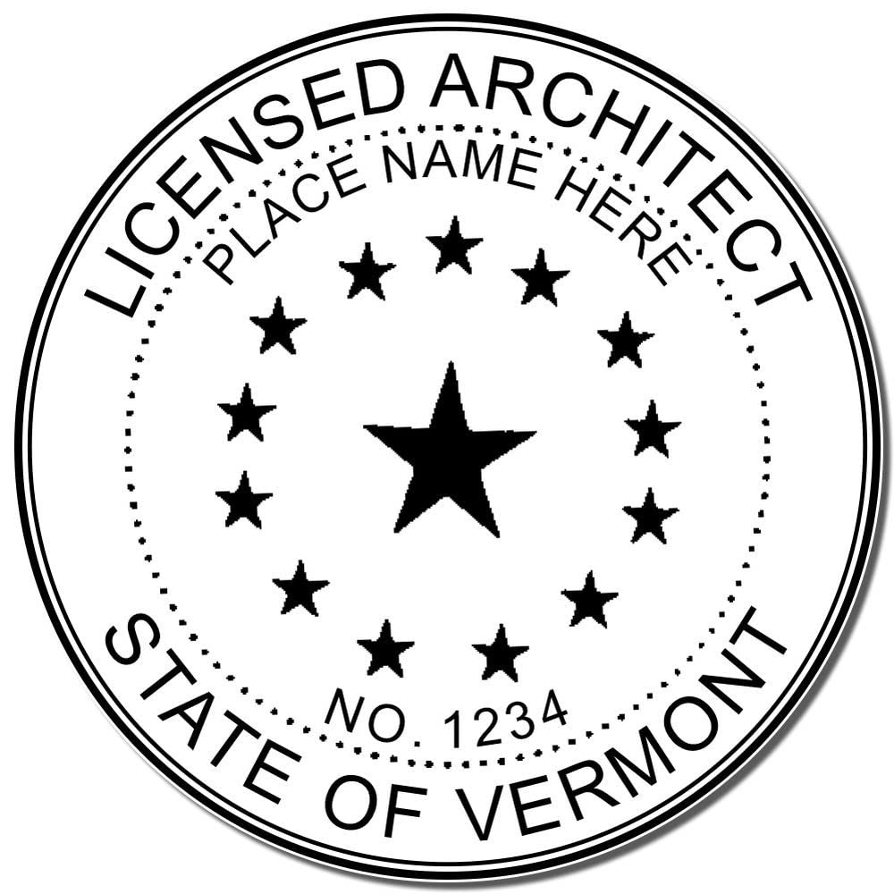 Premium Vermont Architect Stamp, VT Architect Seal Stamp with Wood Handle, Size 1-5/8 - Ideal for Professional Architects in Vermont - Architectural Seal Stamp for Vermont Professionals - Image 4