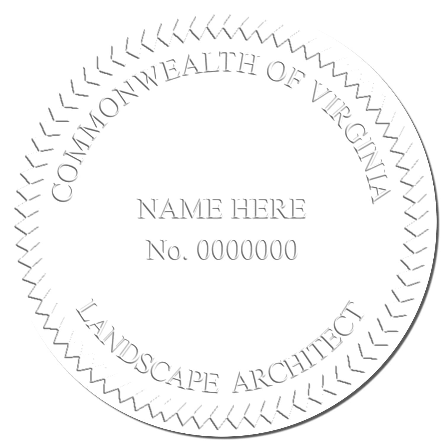 Premium Virginia Landscape Architect Seal Embosser - Extended Long Reach, Size 2" - Virginia Landscape Architects - Landscape Architect Seal for Virginia - Professional Virginia Landscape Architects - Image 4