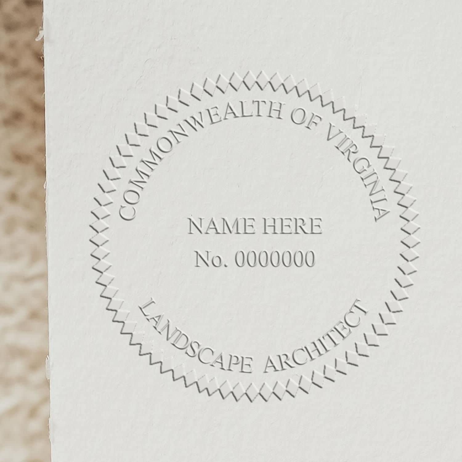 Premium Virginia Landscape Architect Seal Embosser - Extended Long Reach, Size 2" - Virginia Landscape Architects - Landscape Architect Seal for Virginia - Professional Virginia Landscape Architects - Image 6