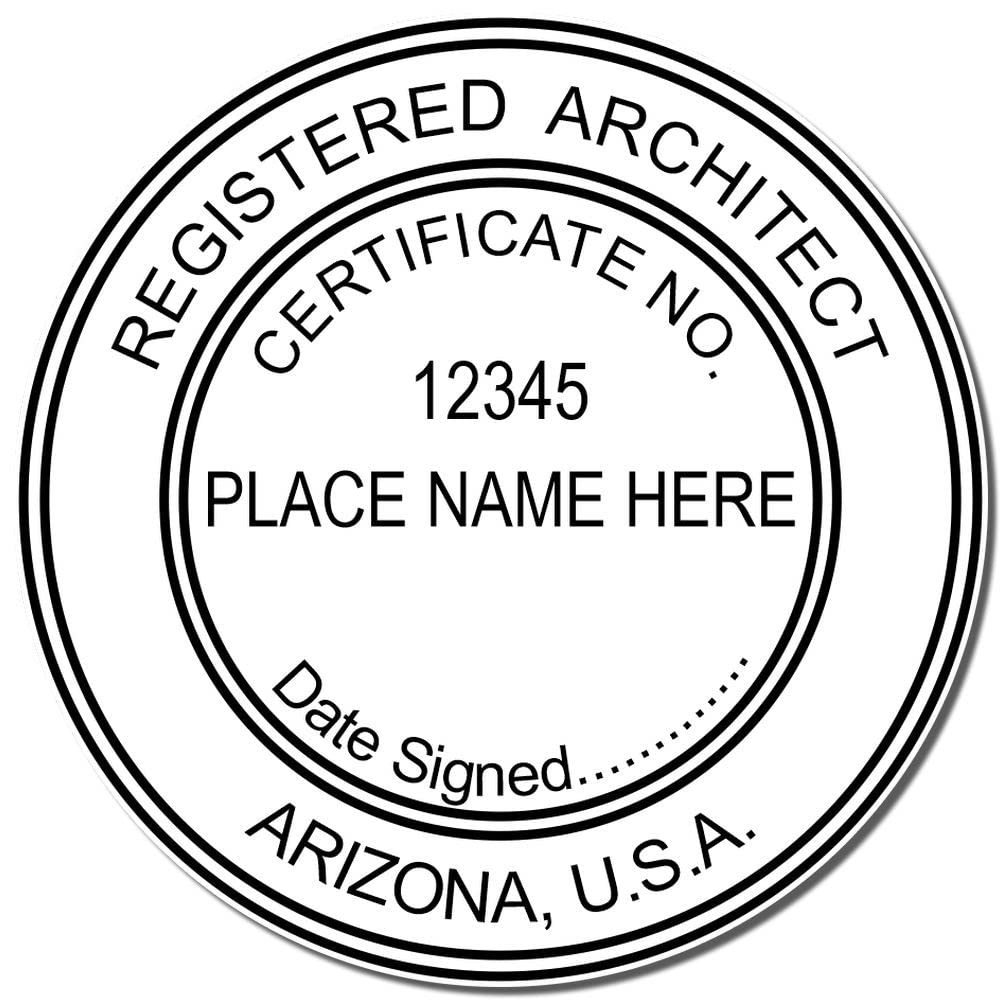 Premium Wood Handle Arizona Architect Stamp, AZ Architect Seal Stamp, Size 1-1/2 - Ideal for Professional Architects in Arizona - Easy-to-Use AZ Architect Stamp - Professional Seal - Image 4