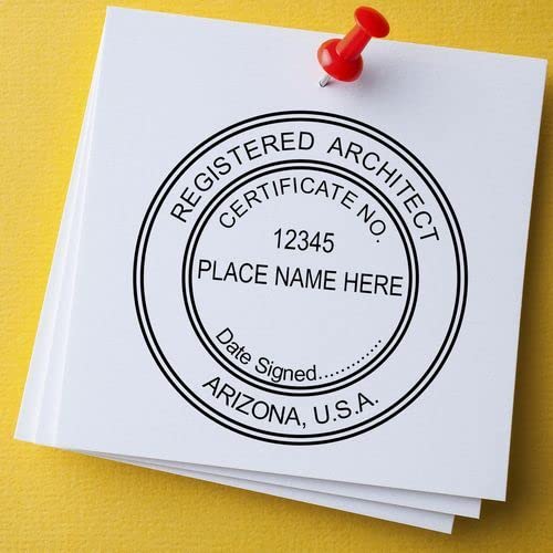 Premium Wood Handle Arizona Architect Stamp, AZ Architect Seal Stamp, Size 1-1/2 - Ideal for Professional Architects in Arizona - Easy-to-Use AZ Architect Stamp - Professional Seal - Image 7