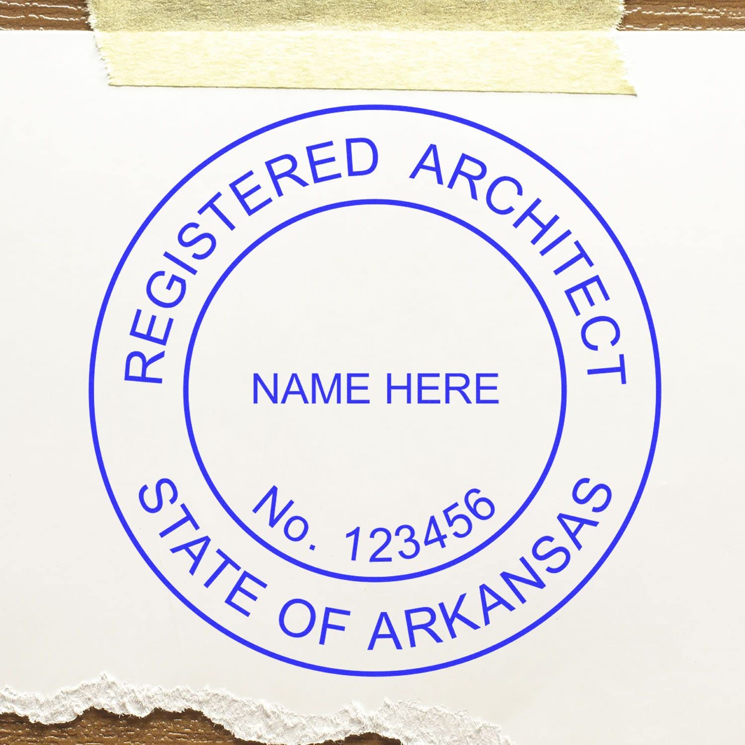 Premium Wood Handle Arkansas Architect Stamp, AR Architect Seal Stamp, Size 1-1/2 - Ideal for Professional Architects in Arkansas - Easy-to-Use Architectural Stamp -AR Professional Seal